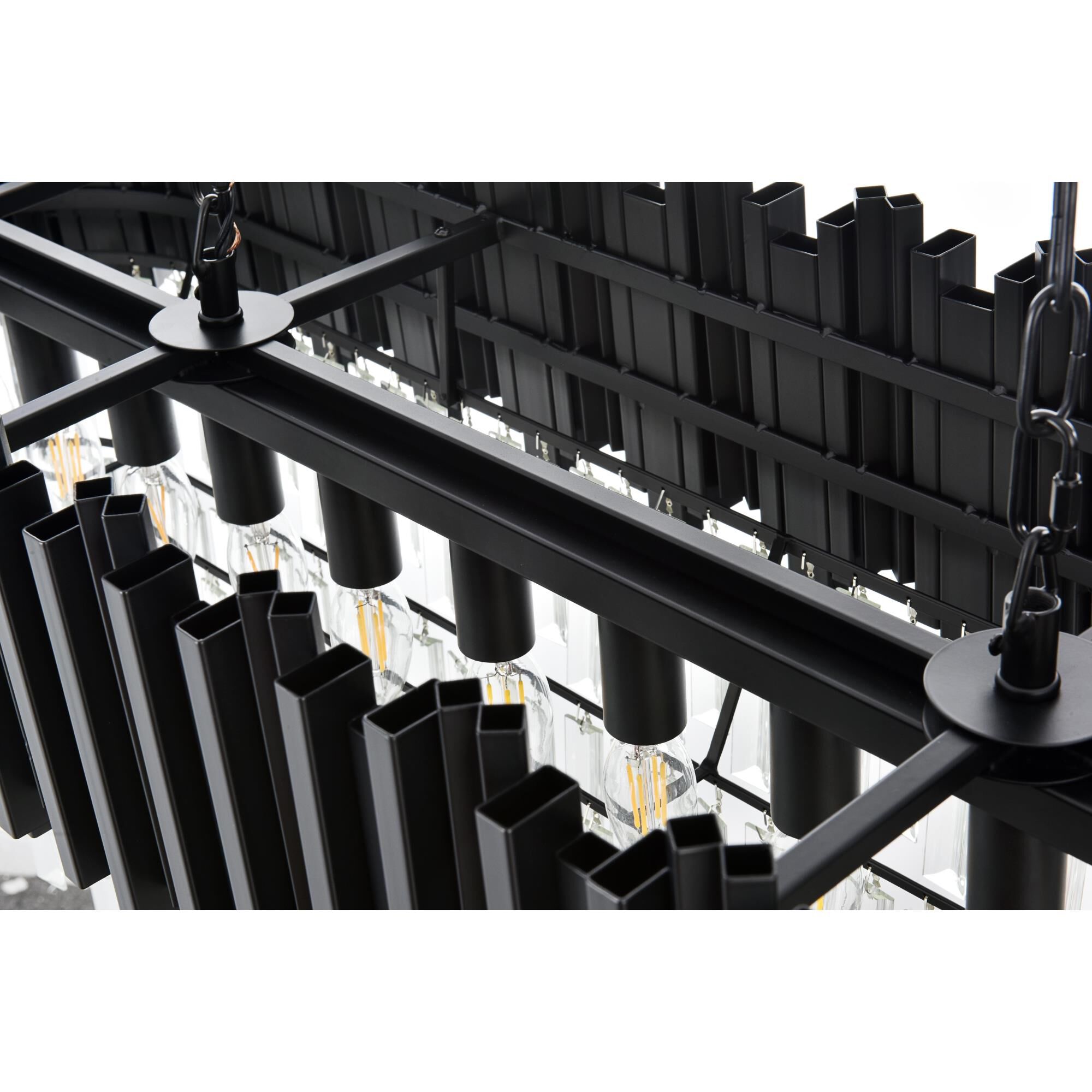 Shown in Black  finish and Clear glass