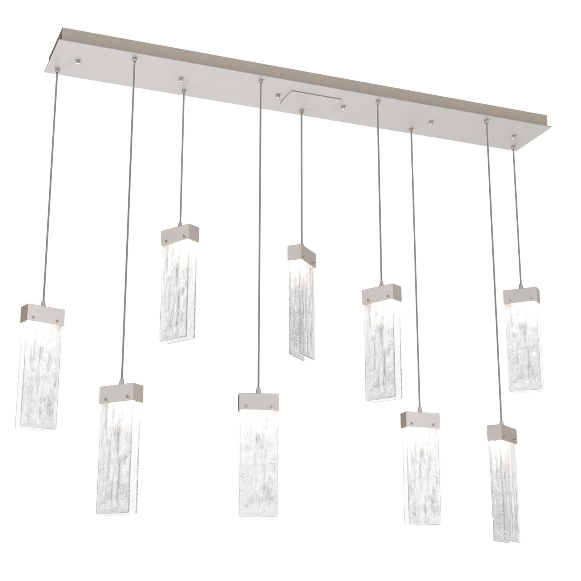 Shown in Metallic Beige Silver finish and Clear Granite glass