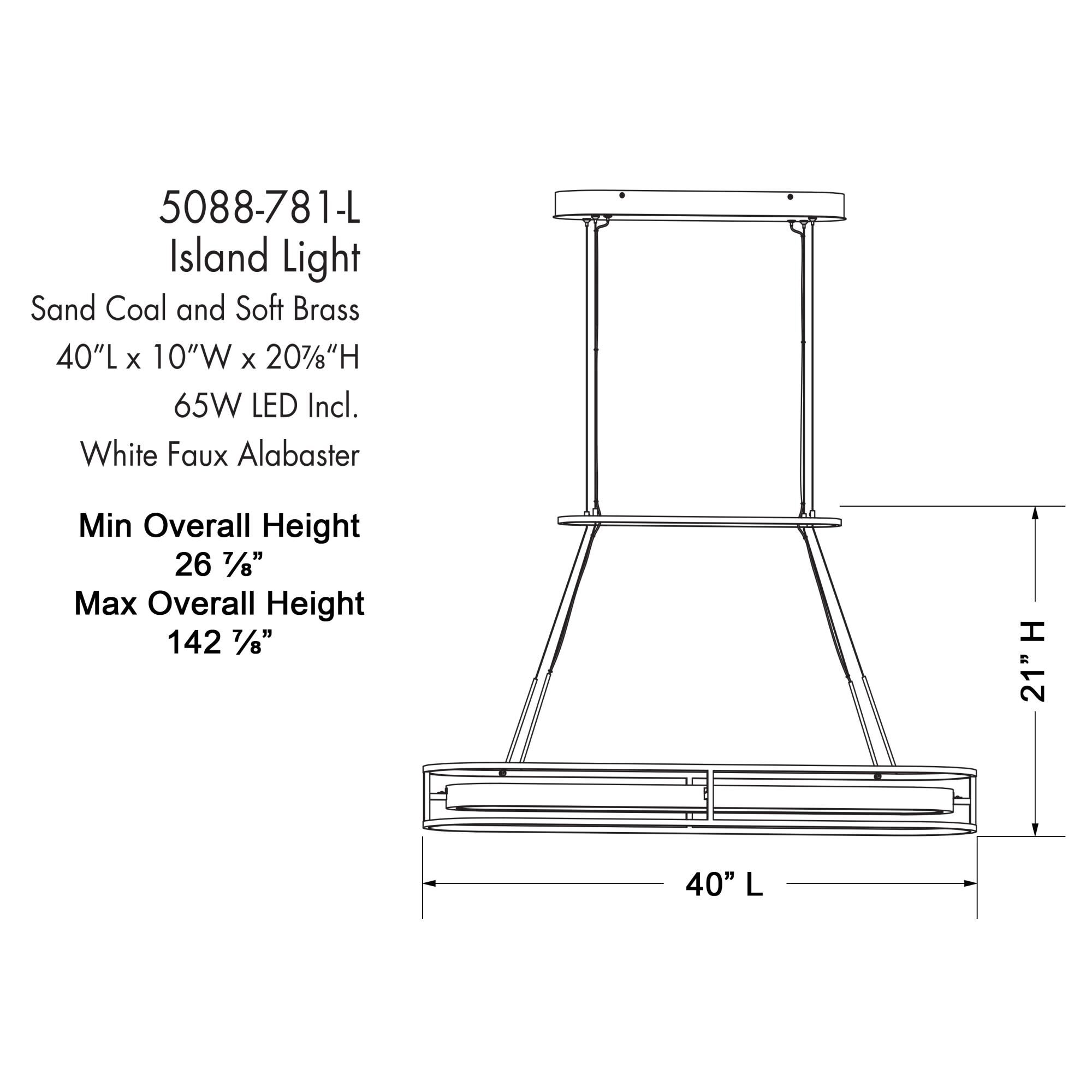Minka Lavery Levitation 40 Inch LED Linear Suspension Light