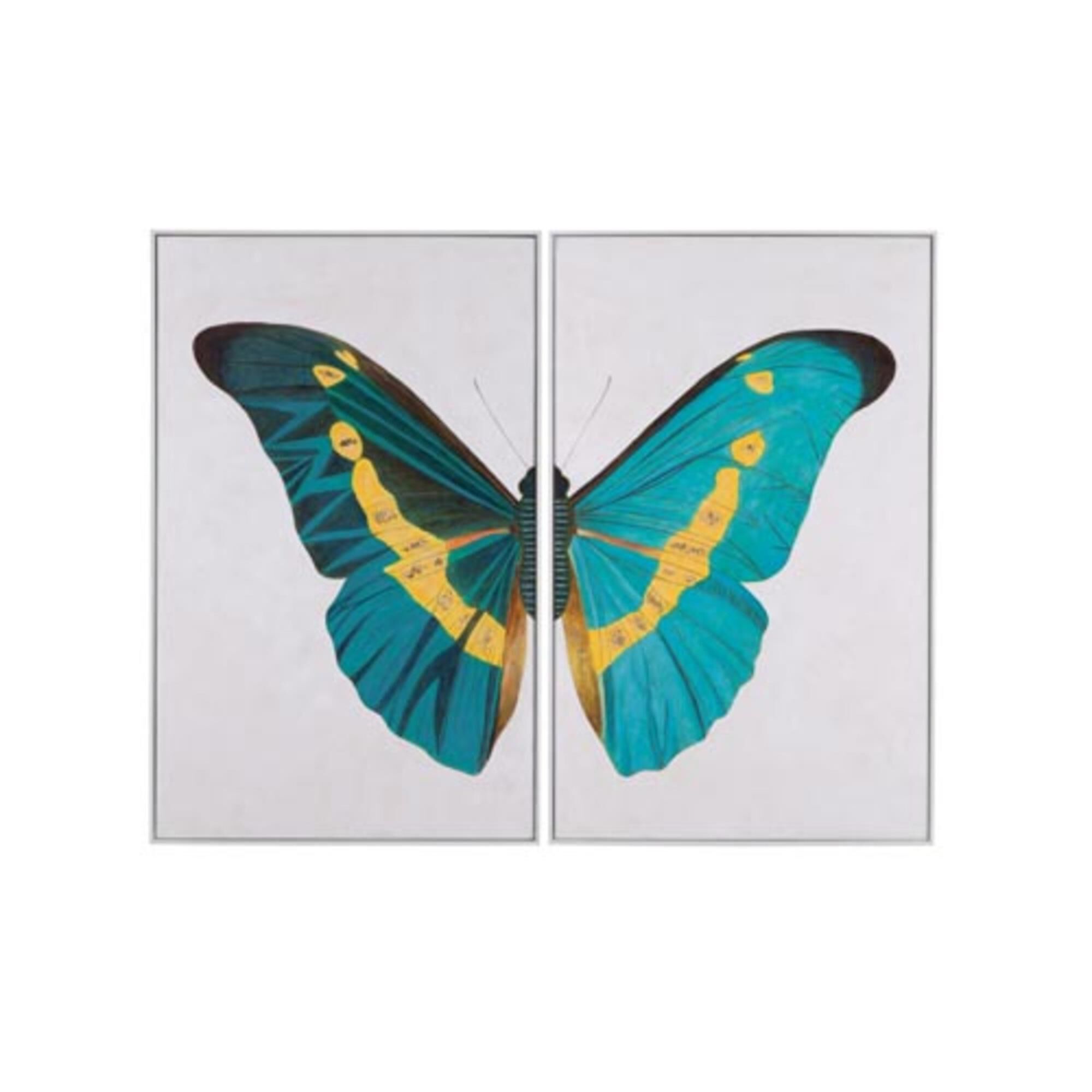 Butterfly Wings 31 Inch Painting Set of 2 by Bassett Mirror Company