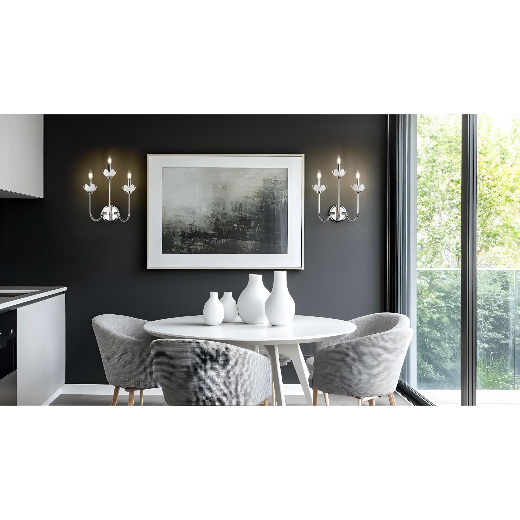 Shown in Polished Nickel finish and Clear Ribbed glass and Clear Ribbed shade