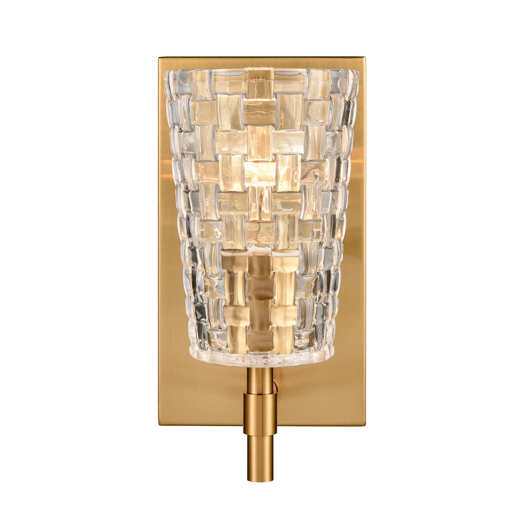 Shown in Gold finish and Clear Crystal Cut glass