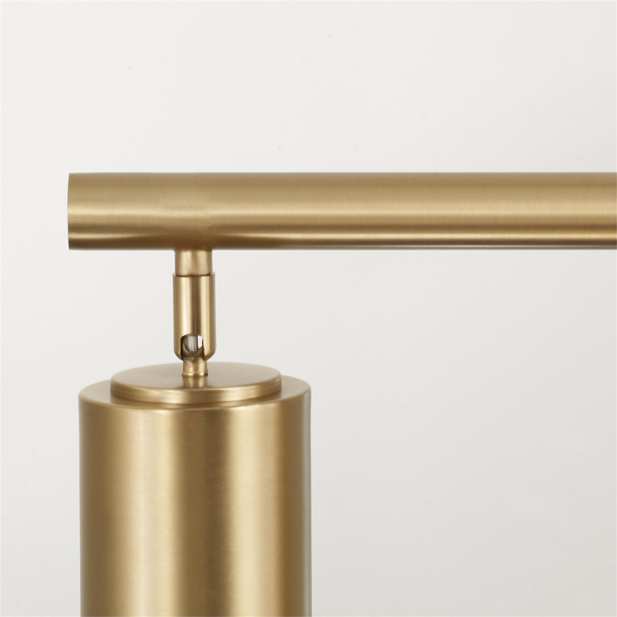 Shown in Aged Brass finish and Aged Brass Metal s With White Interior shade