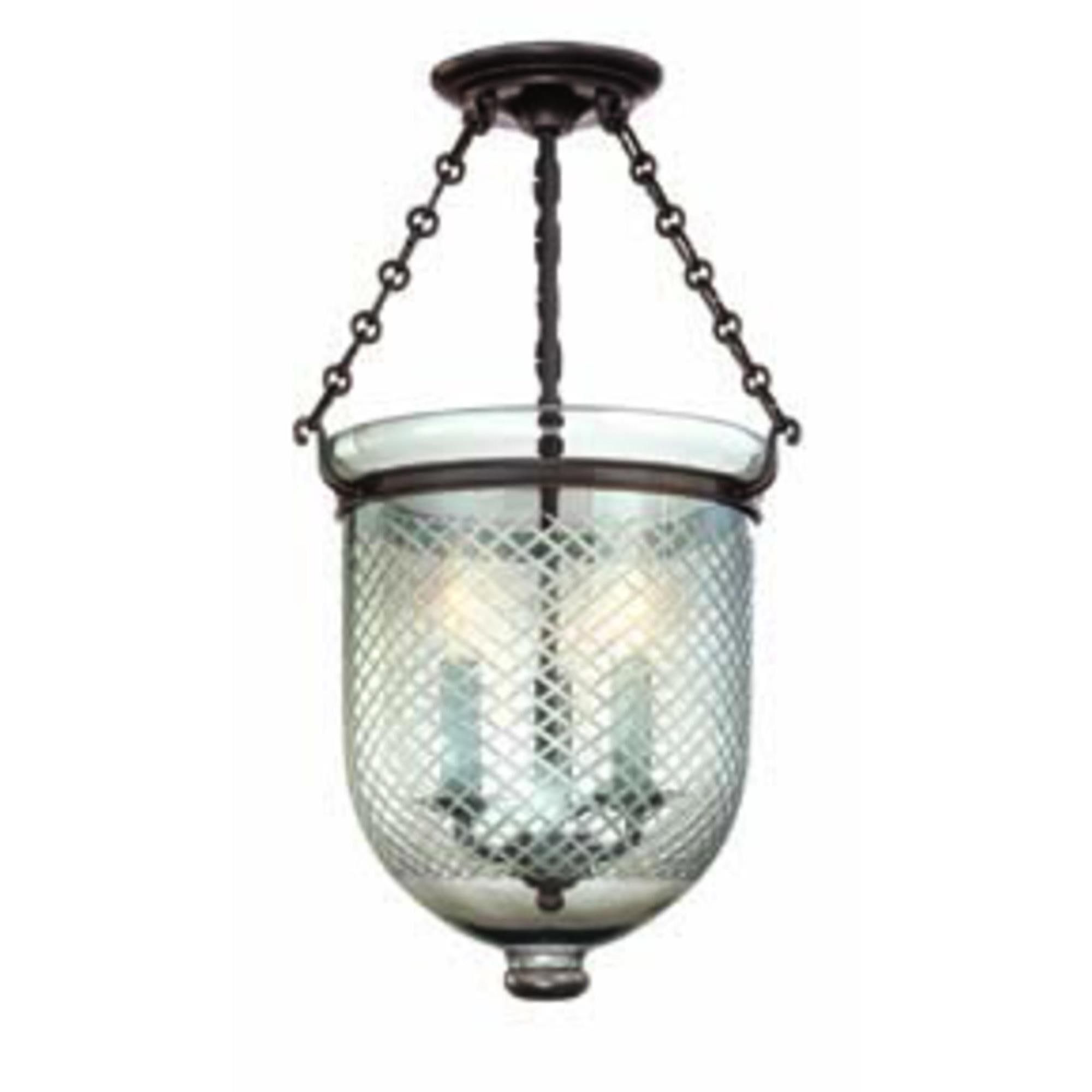 Shown in Old Bronze finish and Diamond Cut Smoke Glass glass 