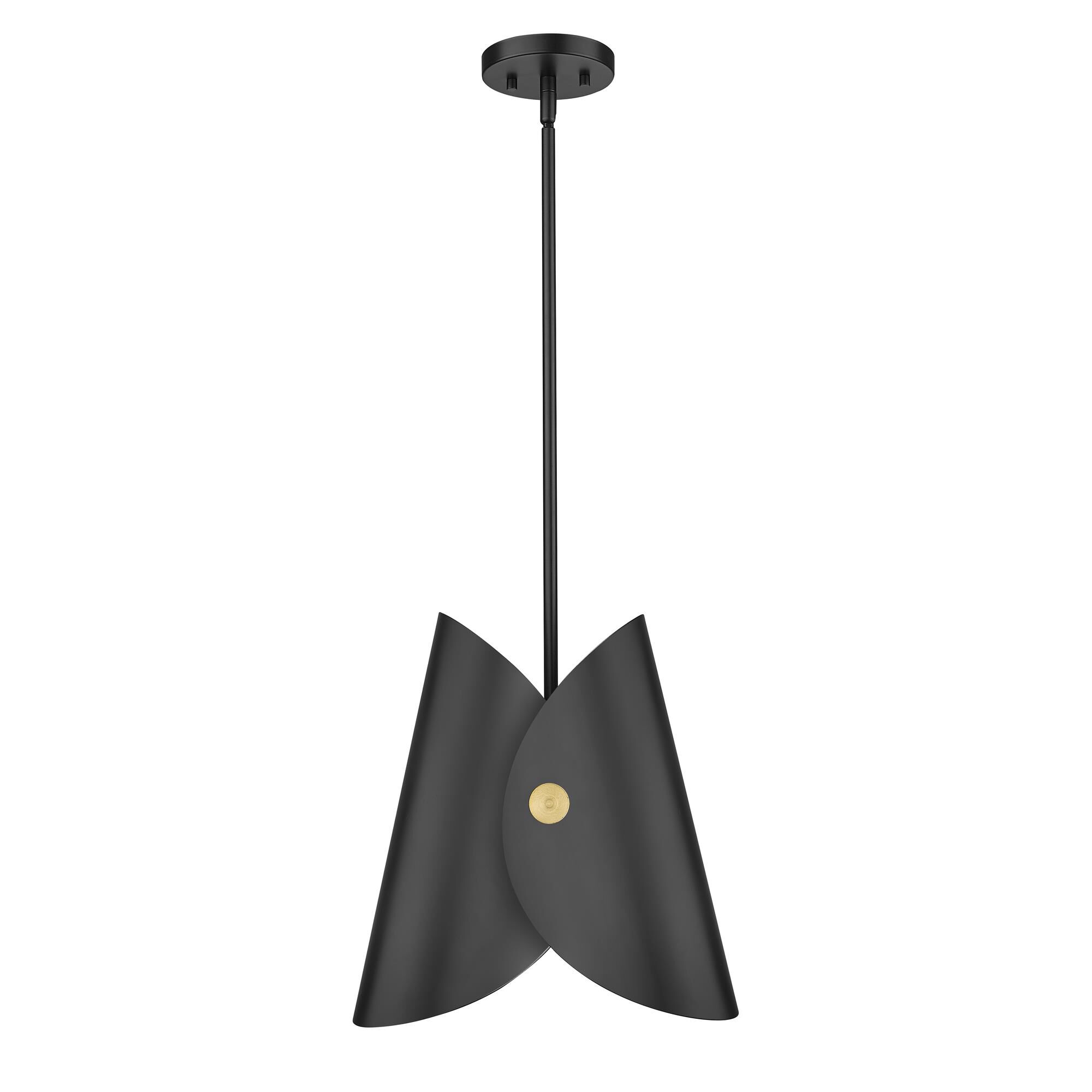 Shown in Matte Black finish and Matte Black Outer And Gold Inner glass and Matte Black Outer And Gold Inner shade