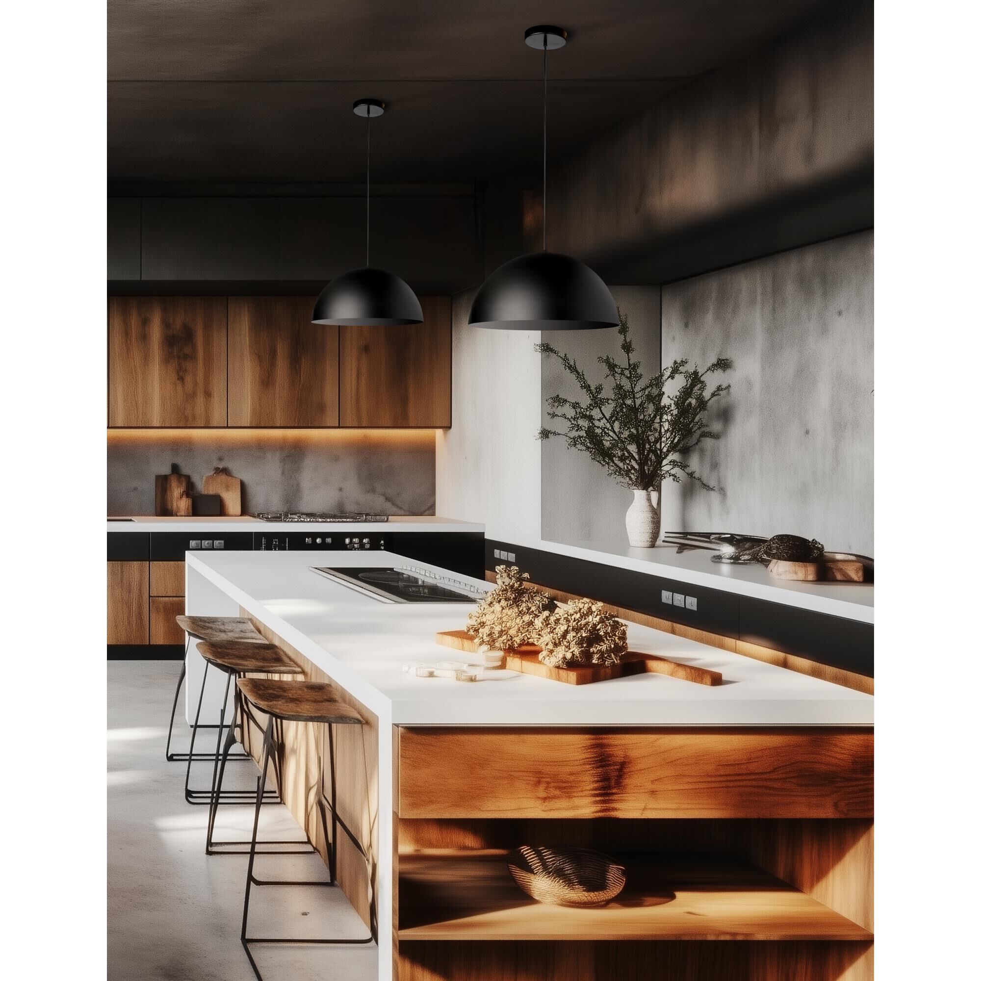 Shown in Black finish and Black shade