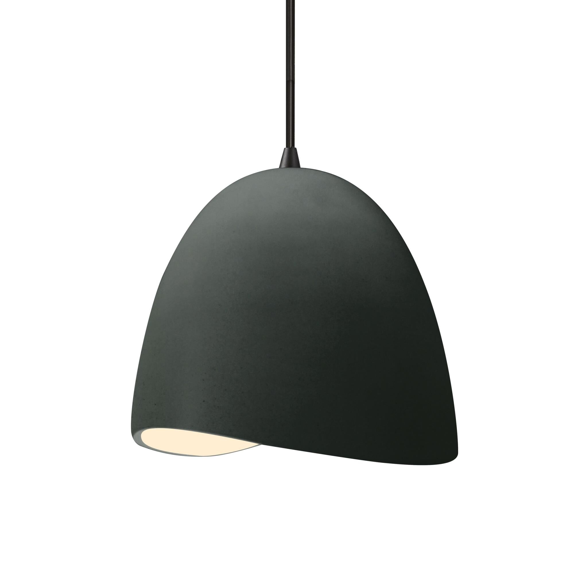 Shown in Matte Black finish and Pewter Green shade