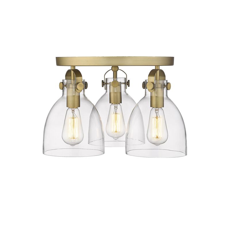 Bruno Marashlian Newton Bell 19 Inch 3 Light Flush Mount by Innovations Lighting