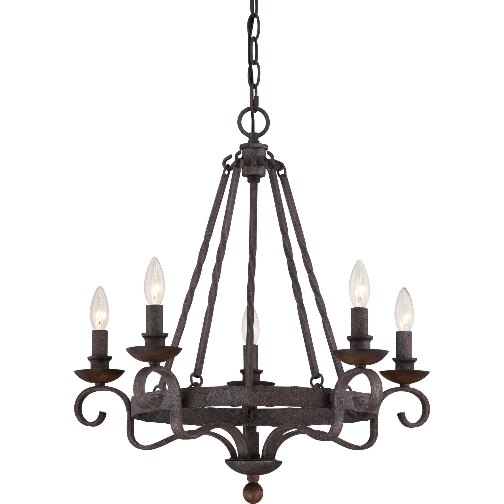 Noble 24 Inch 5 Light Chandelier by Quoizel