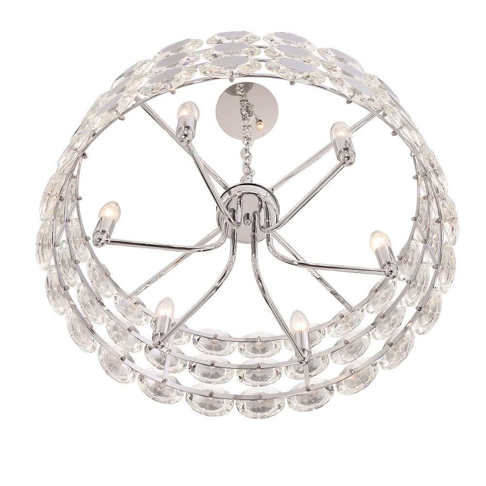 Shown in Chrome finish and K9 Crystal glass