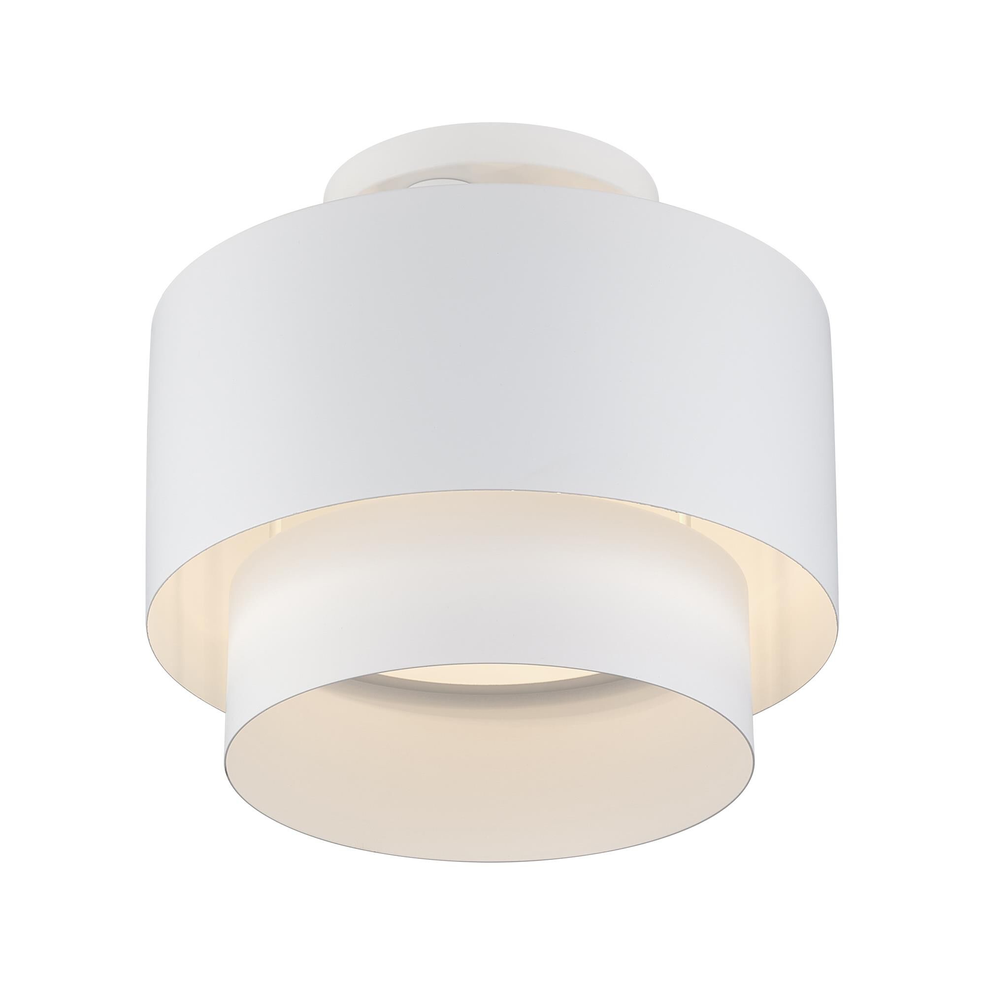 Shown in White finish and White Steel with White Inside shade