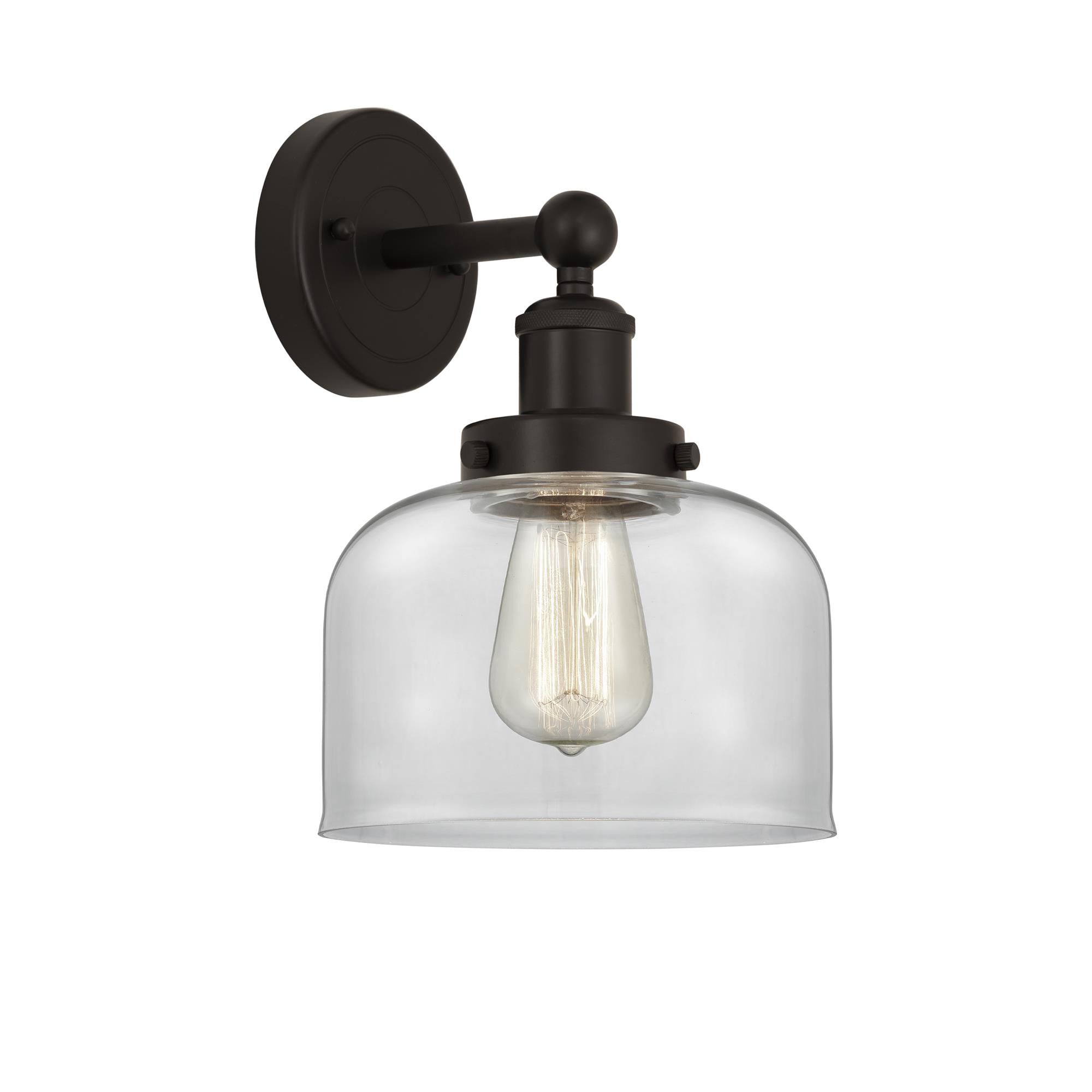 Shown in Oil Rubbed Bronze, Clear finish and Clear glass and Clear Glass shade