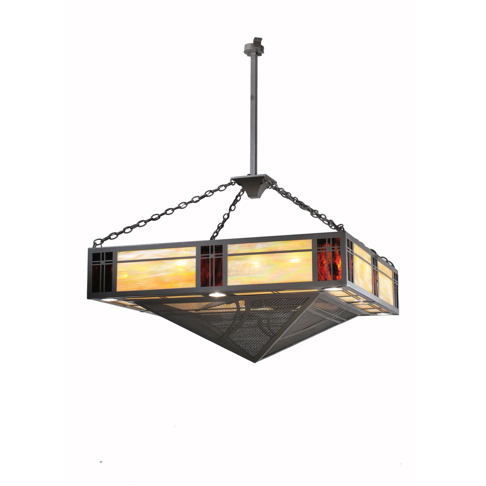 Tempo Mission 59 Inch Chandelier Ceiling Fan by Meyda Lighting