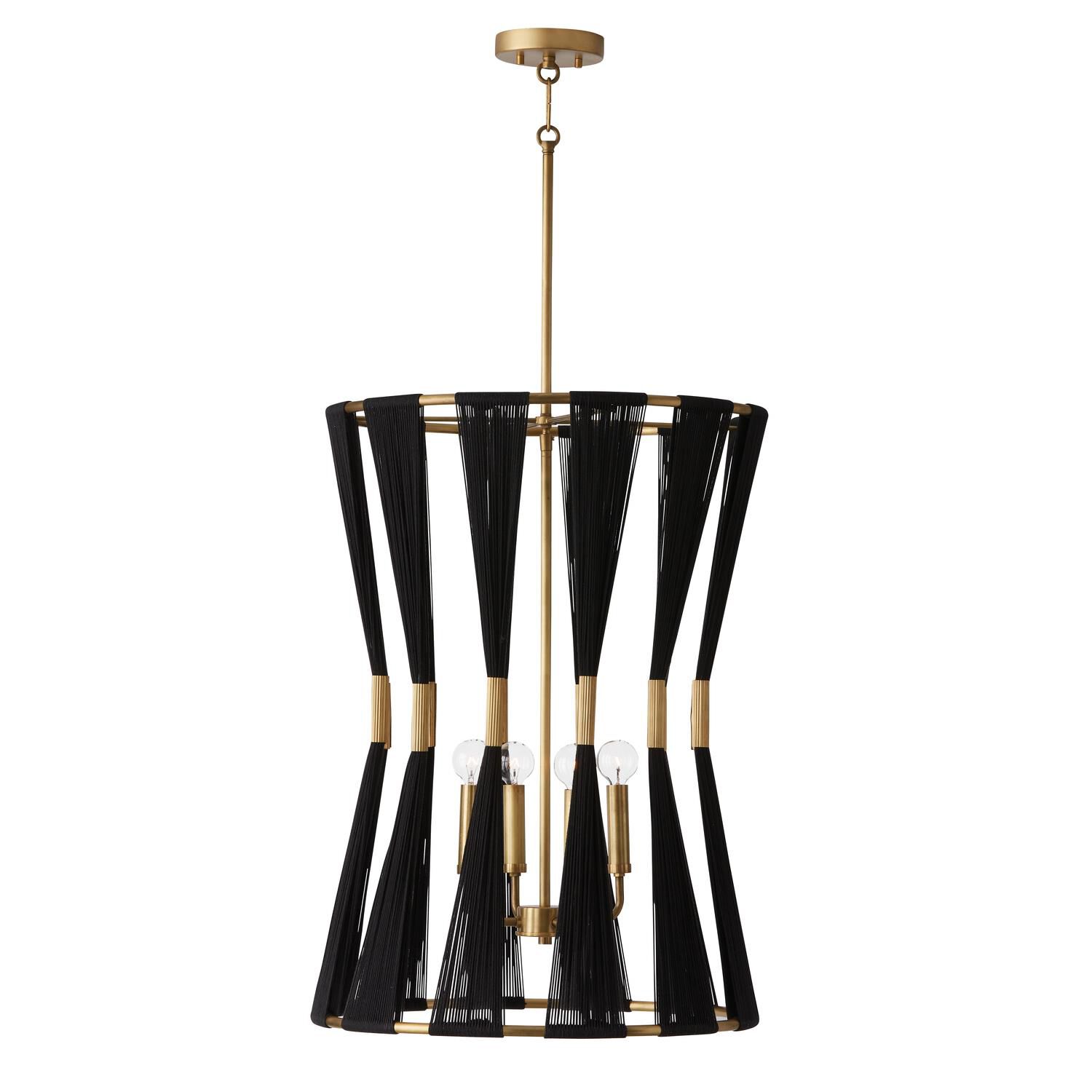 Shown in Black Rope And Patinaed Brass finish