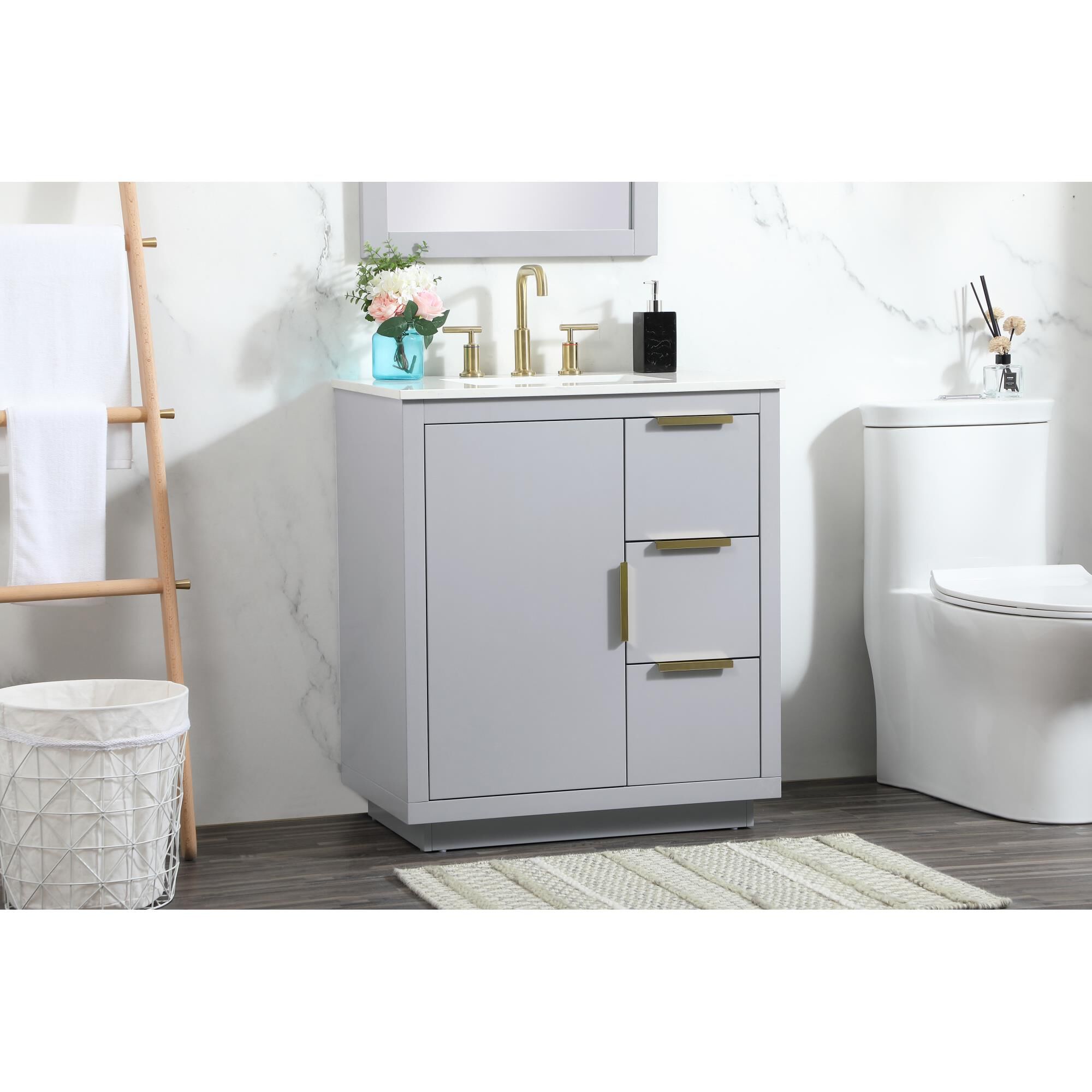 Shown in Grey finish