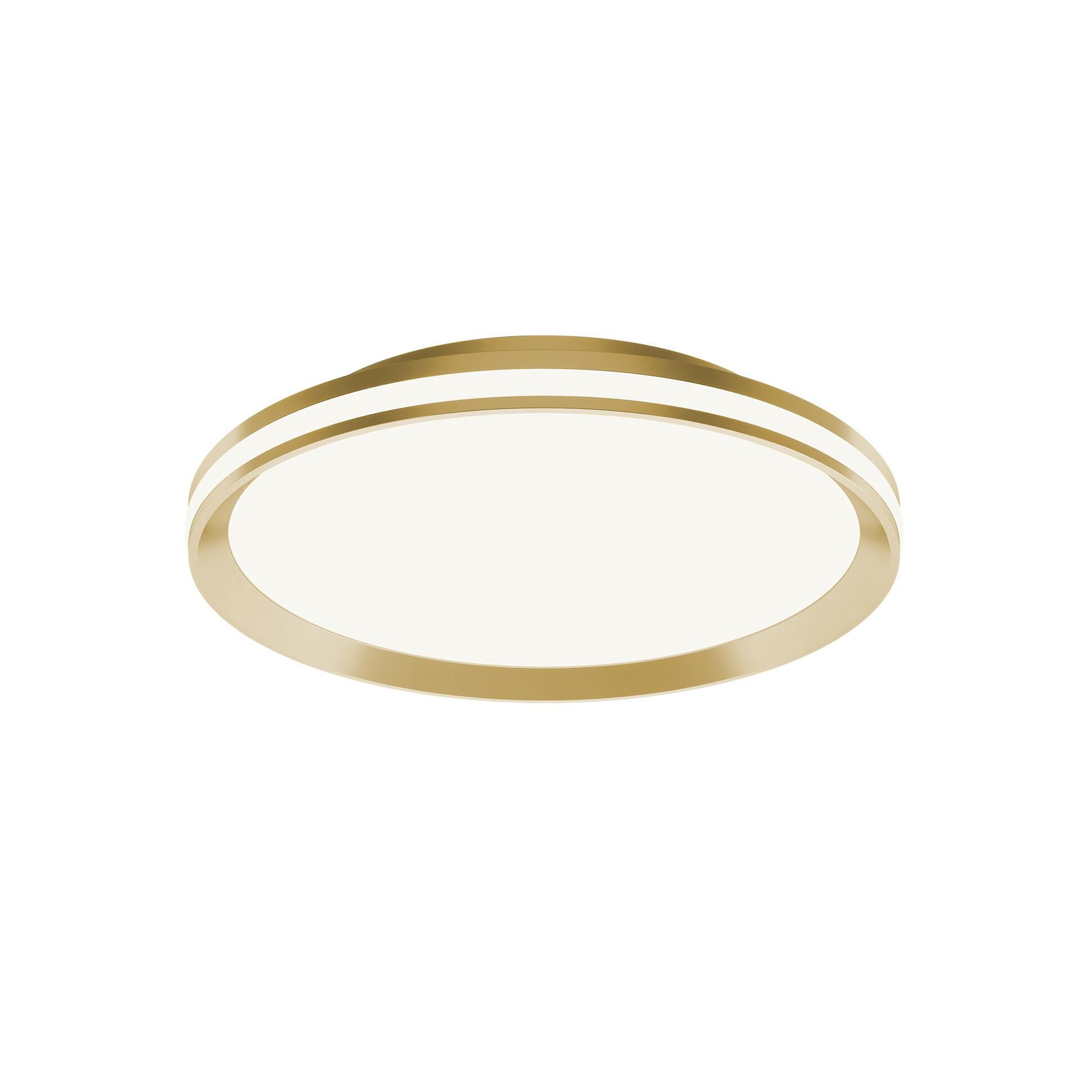 Shown in Satin Brass finish and White Acrylic shade