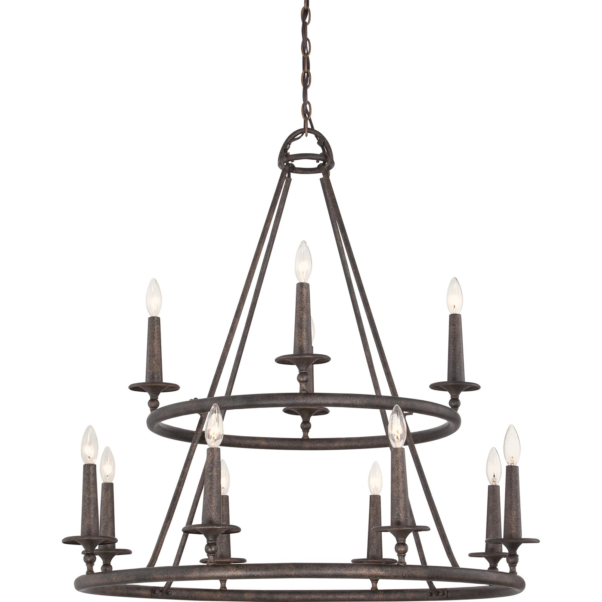 Voyager 36 Inch 12 Light Chandelier by Quoizel