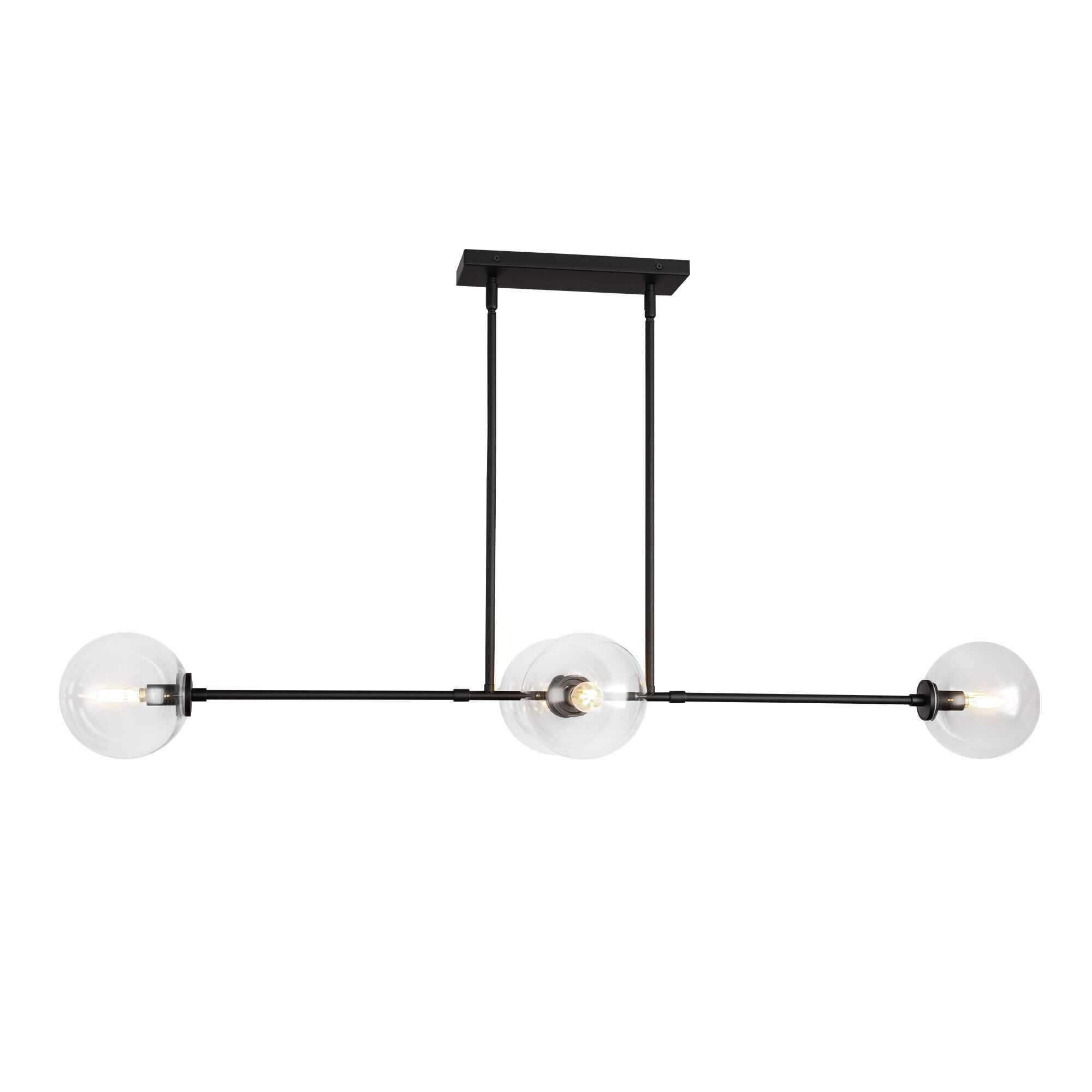 Shown in Aged Brass/Clear Glass|matte Black/Clear Glass finish and Clear glass and Clear Glass shade