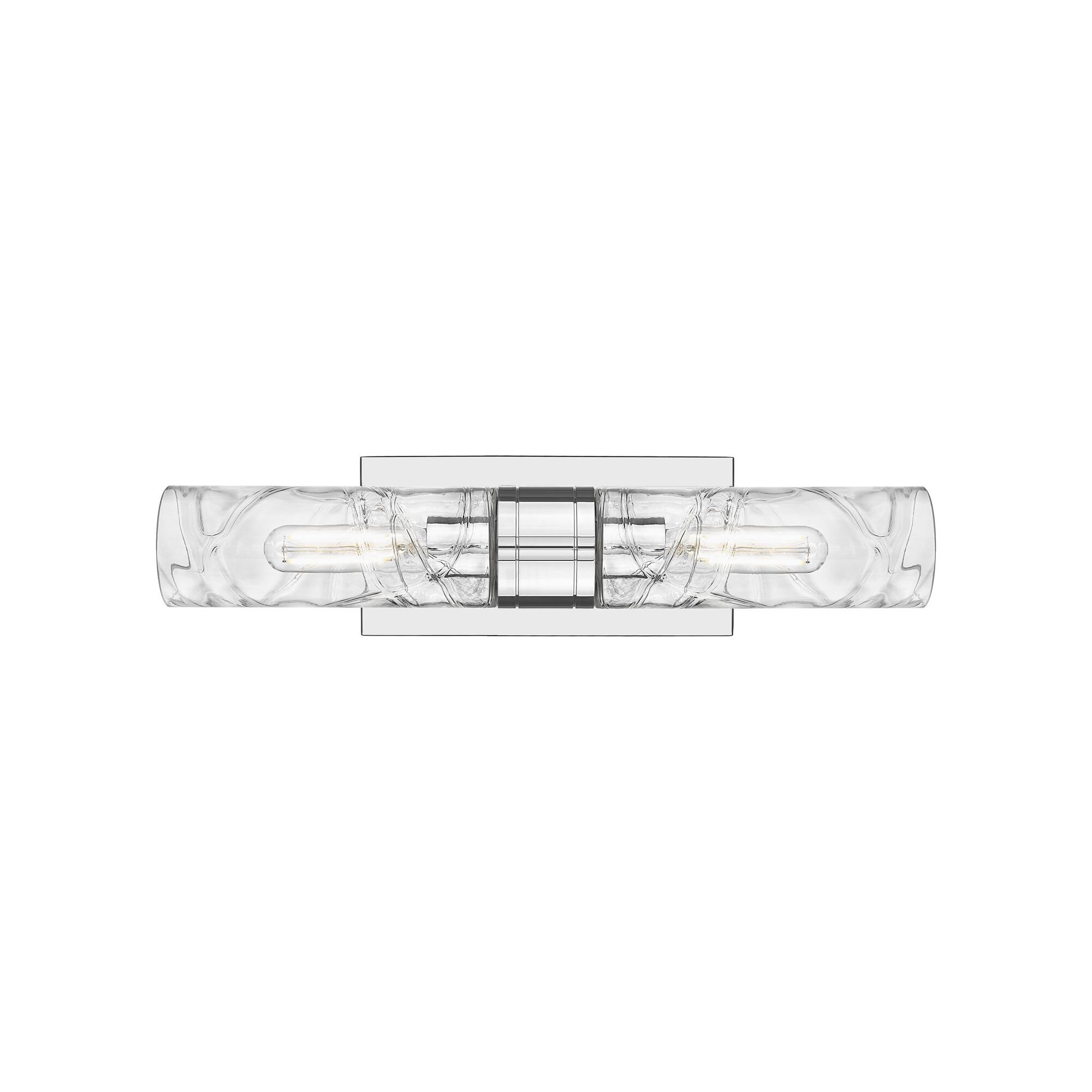 Shown in Polished Chrome finish and Deco Swirl glass