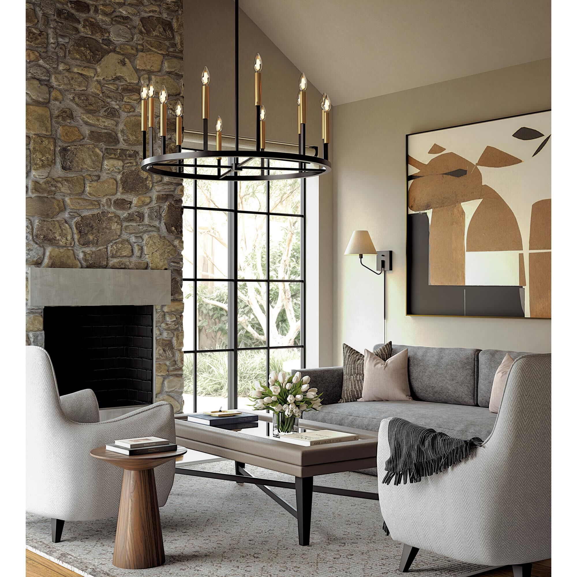 Shown in Espresso and Brass finish