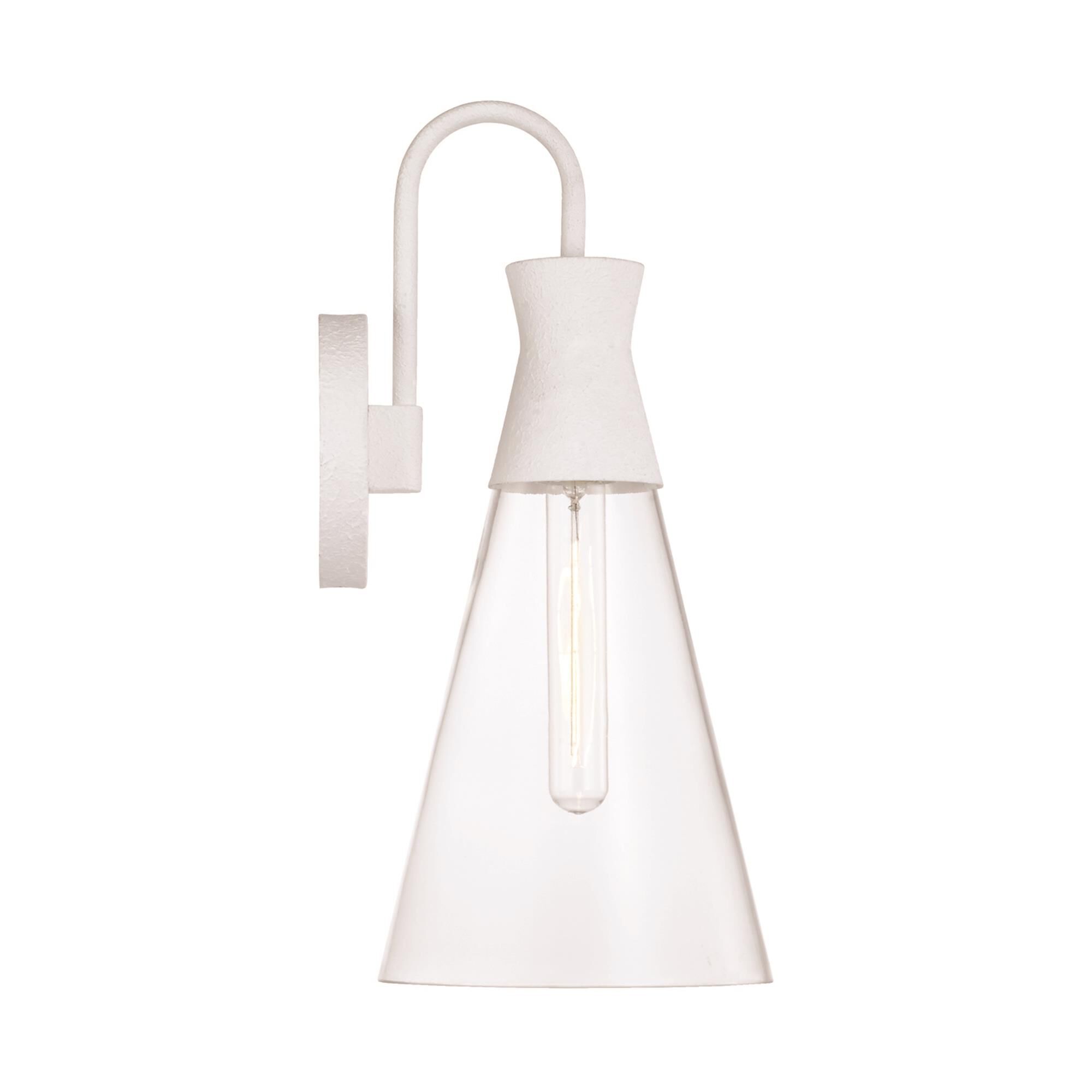 Shown in Textured White finish and Clear glass