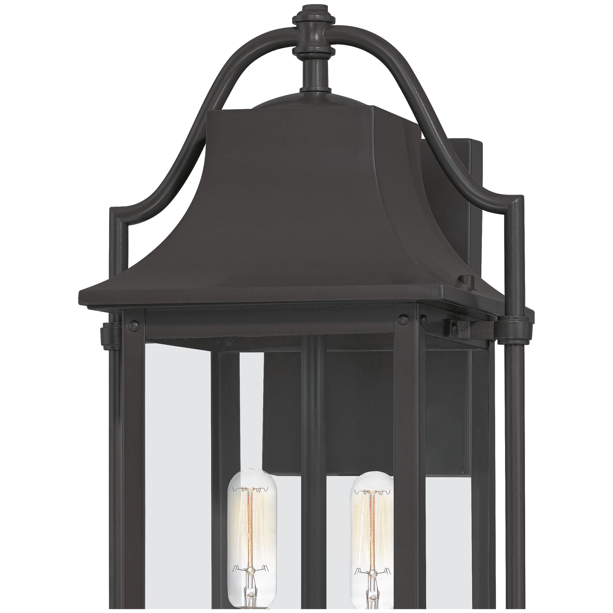 Shown in Western Bronze finish and Clear Glass shade