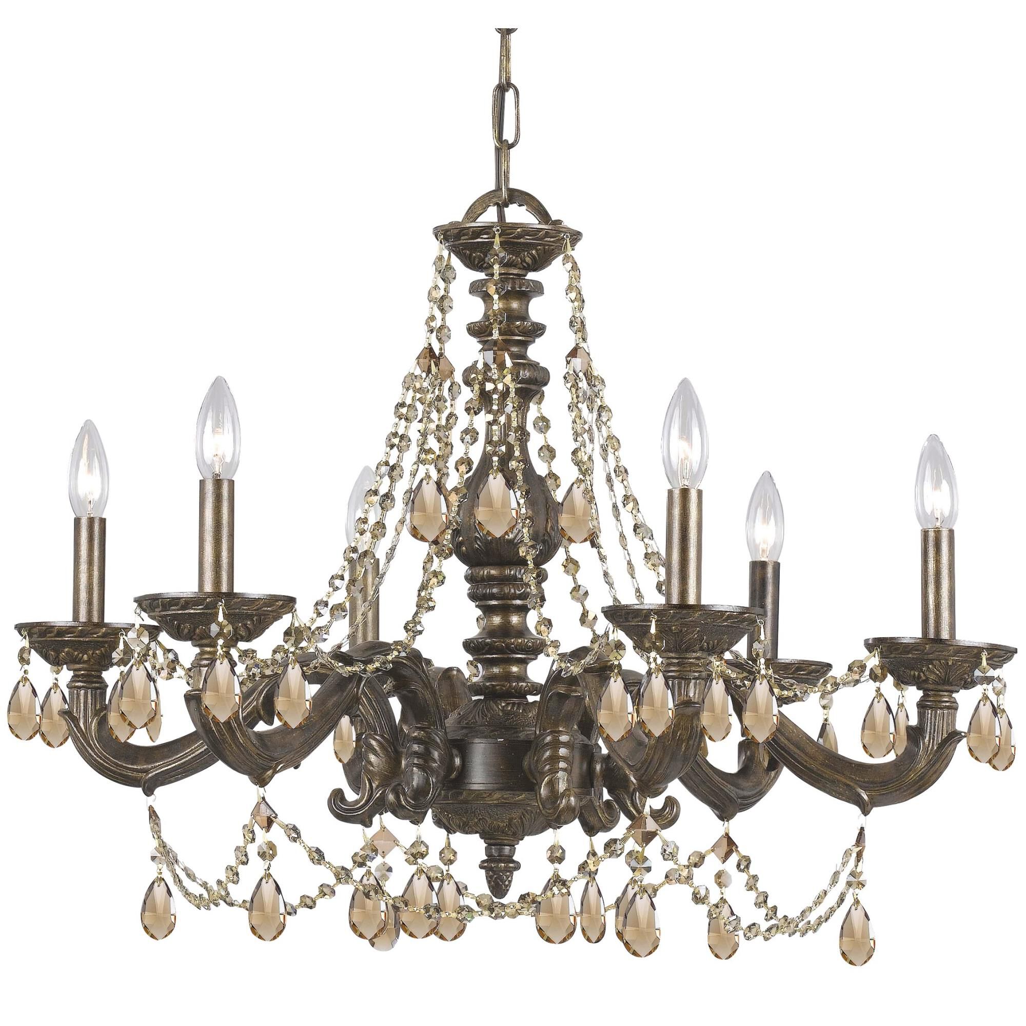 Paris Market 28 Inch 6 Light Chandelier by Crystorama