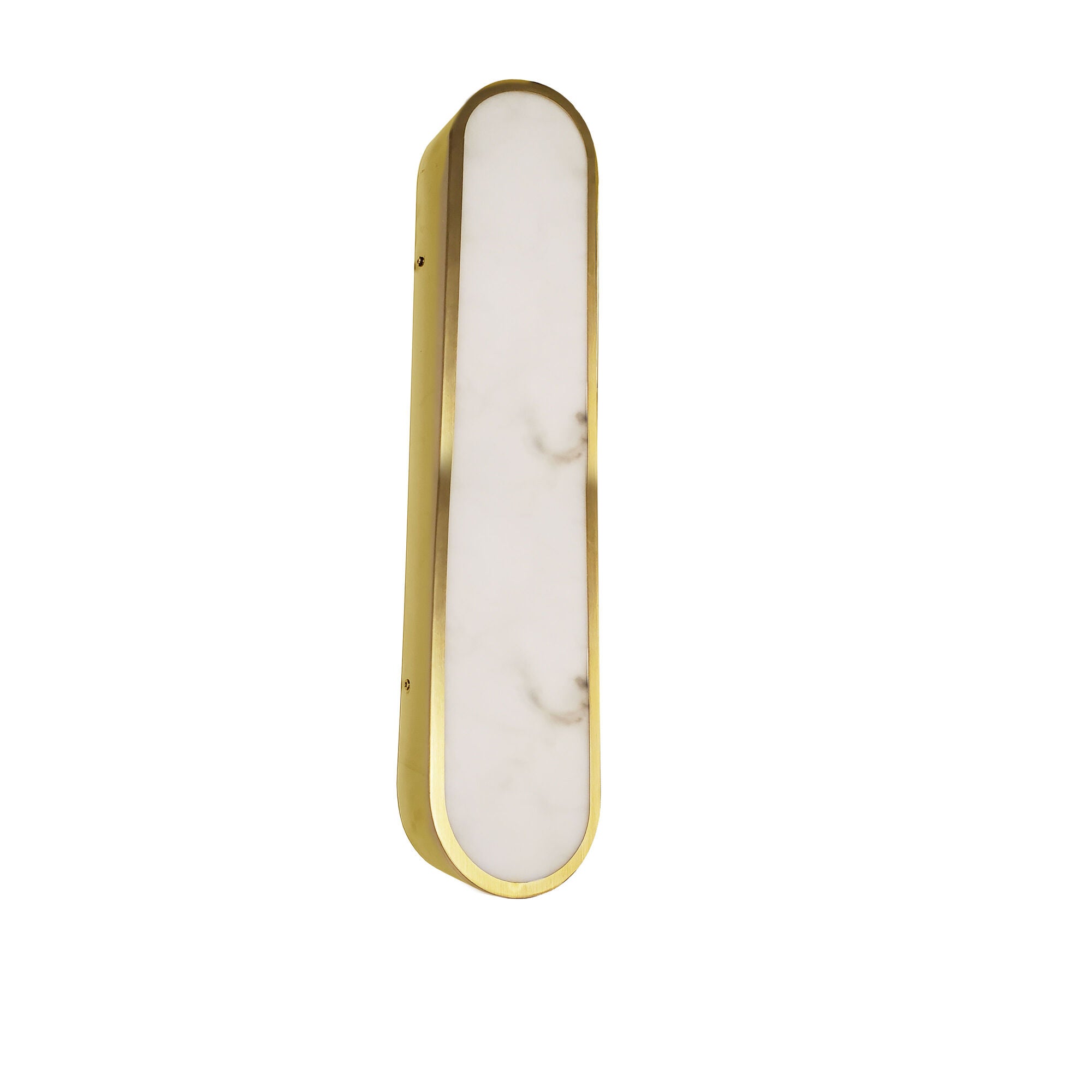 Shown in Aged Brass finish and Alabaster shade
