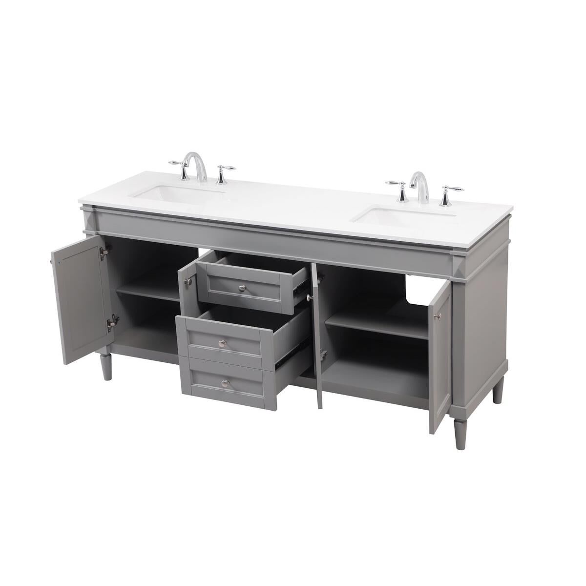 Shown in Grey finish