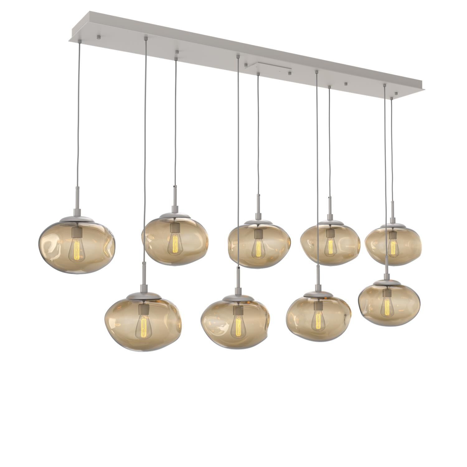 Shown in Metallic Beige Silver finish and Blown Bronze glass