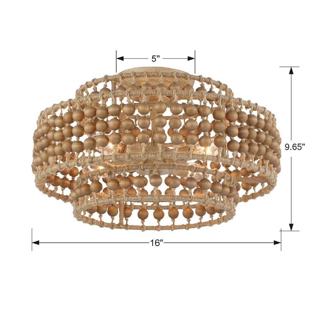 Silas 16 Inch Semi Flush Mount by Crystorama