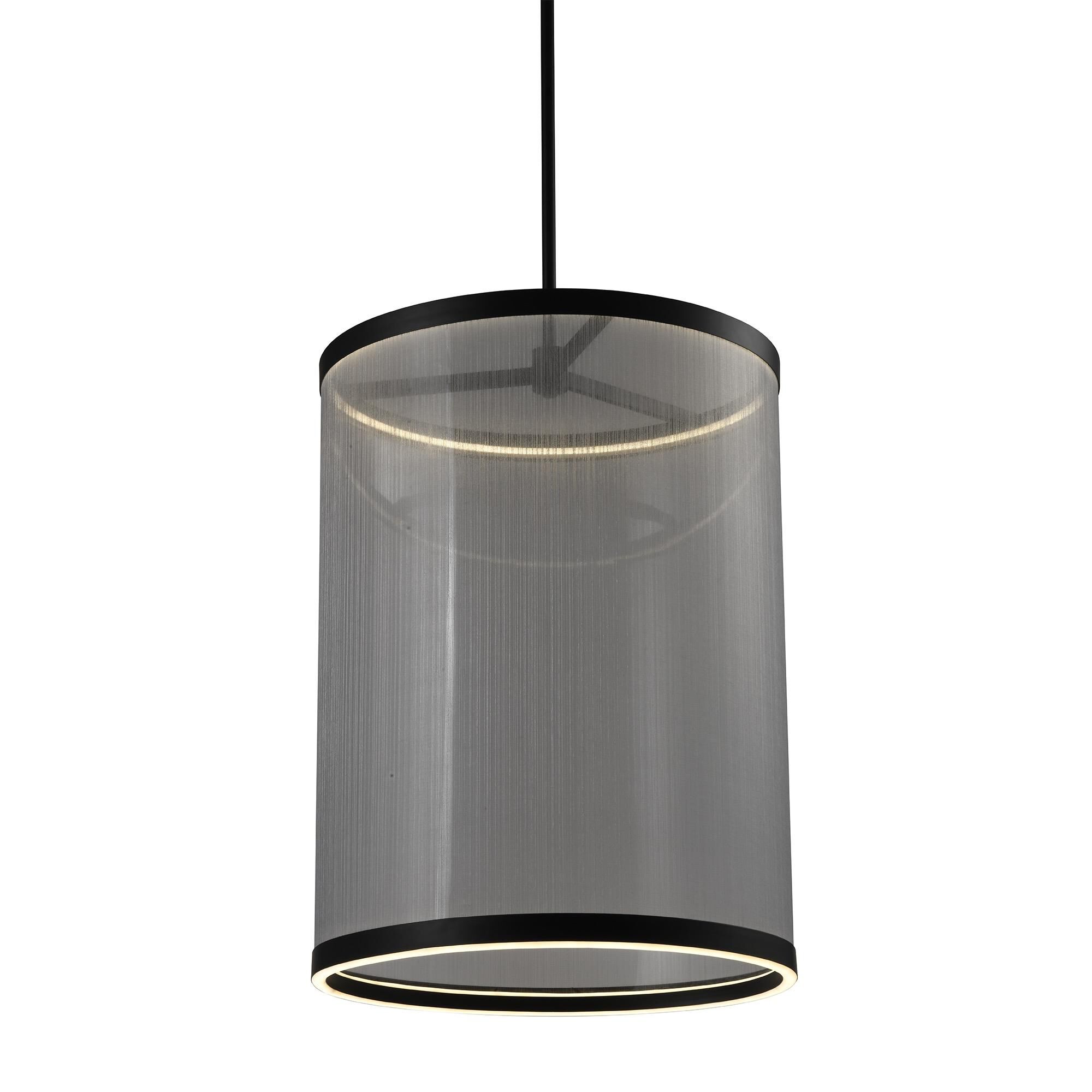 Shown in Black finish and Silver Organza Hardback shade