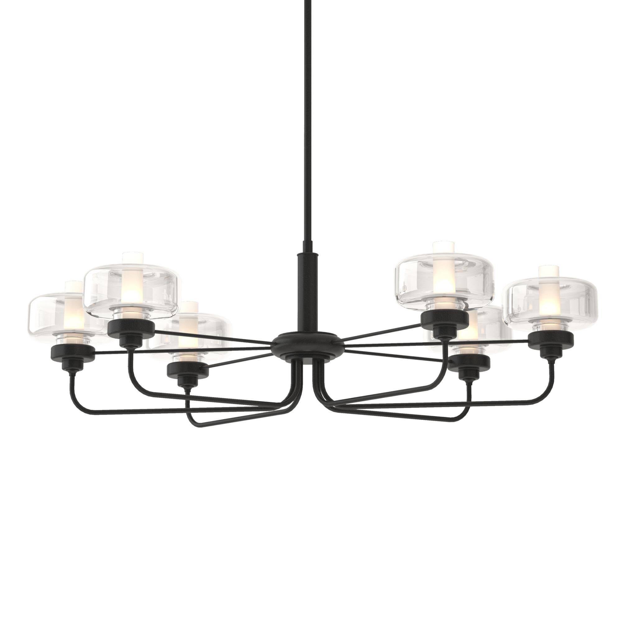 Nola 42 Inch 6 Light Linear Suspension Light by Hubbardton Forge