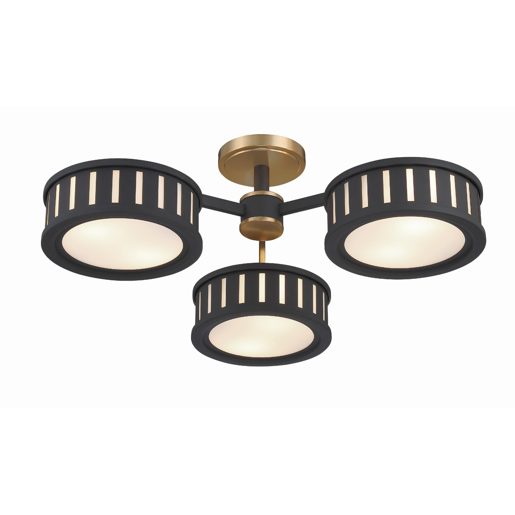 Kendal 29 Inch 6 Light Semi Flush Mount by Crystorama