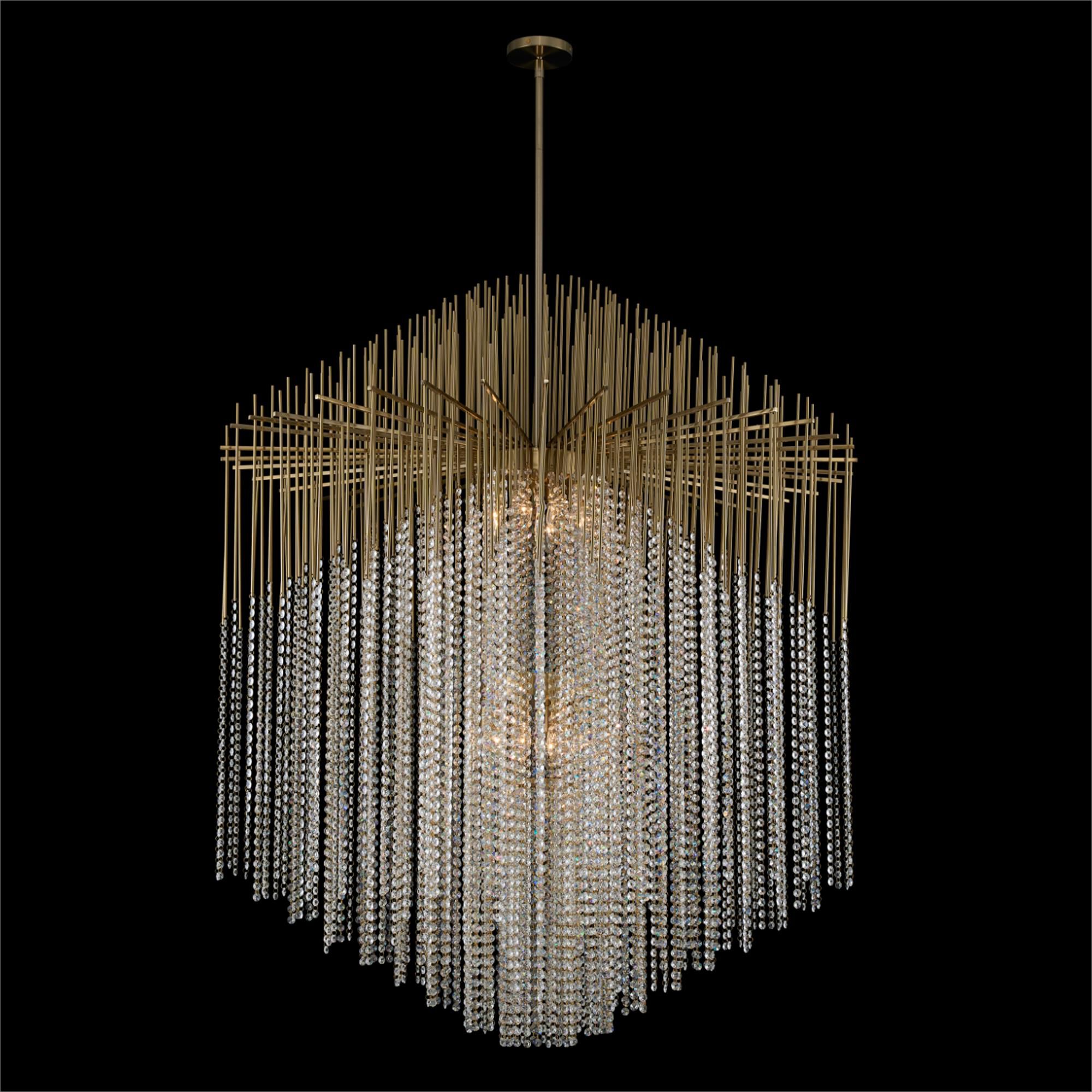 Shown in Brushed Champagne Gold finish and Firenze Clear crystal and 0 shade
