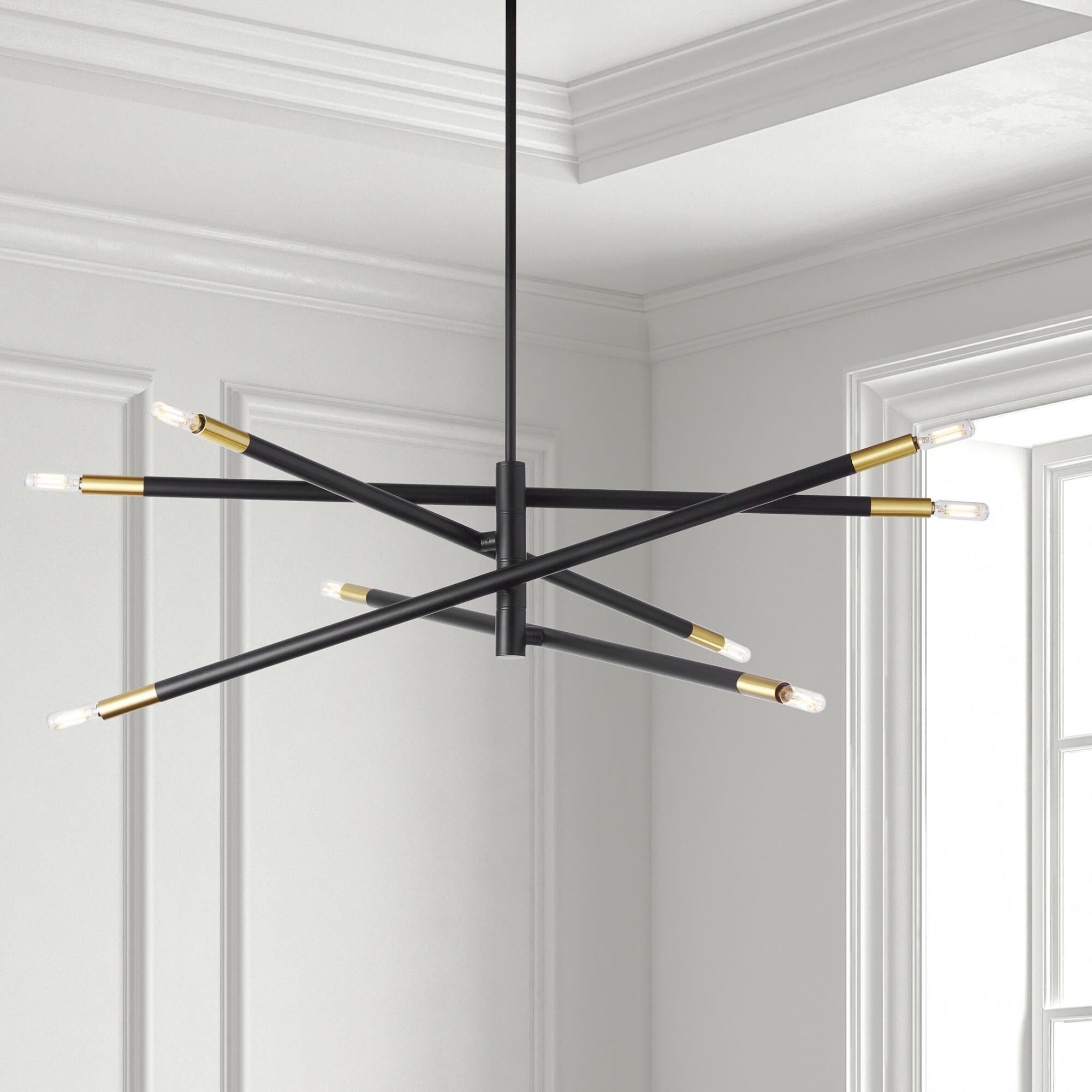 Shown in Black and Aged Brass finish and Aged Brass accent