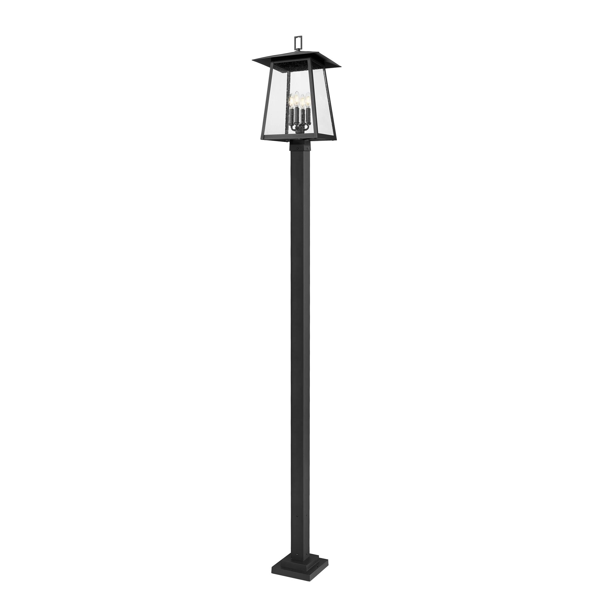 Shown in Black finish and Clear Seedy glass and Clear Seedy shade