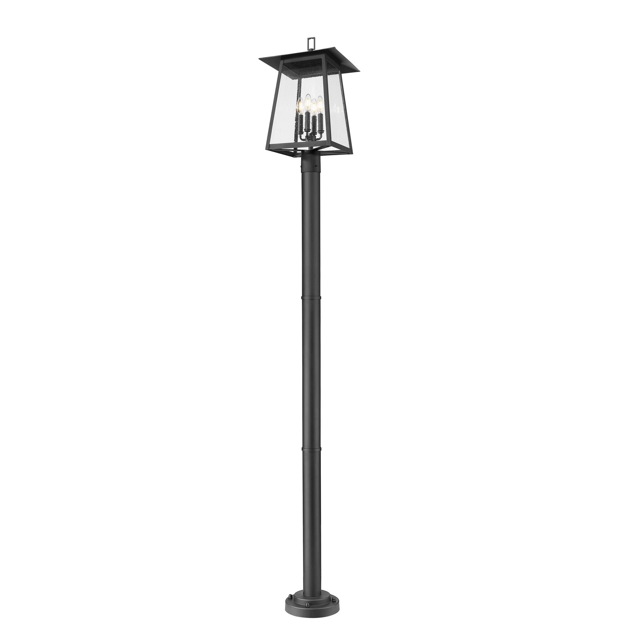 Shown in Black finish and Clear Seedy glass and Clear Seedy shade