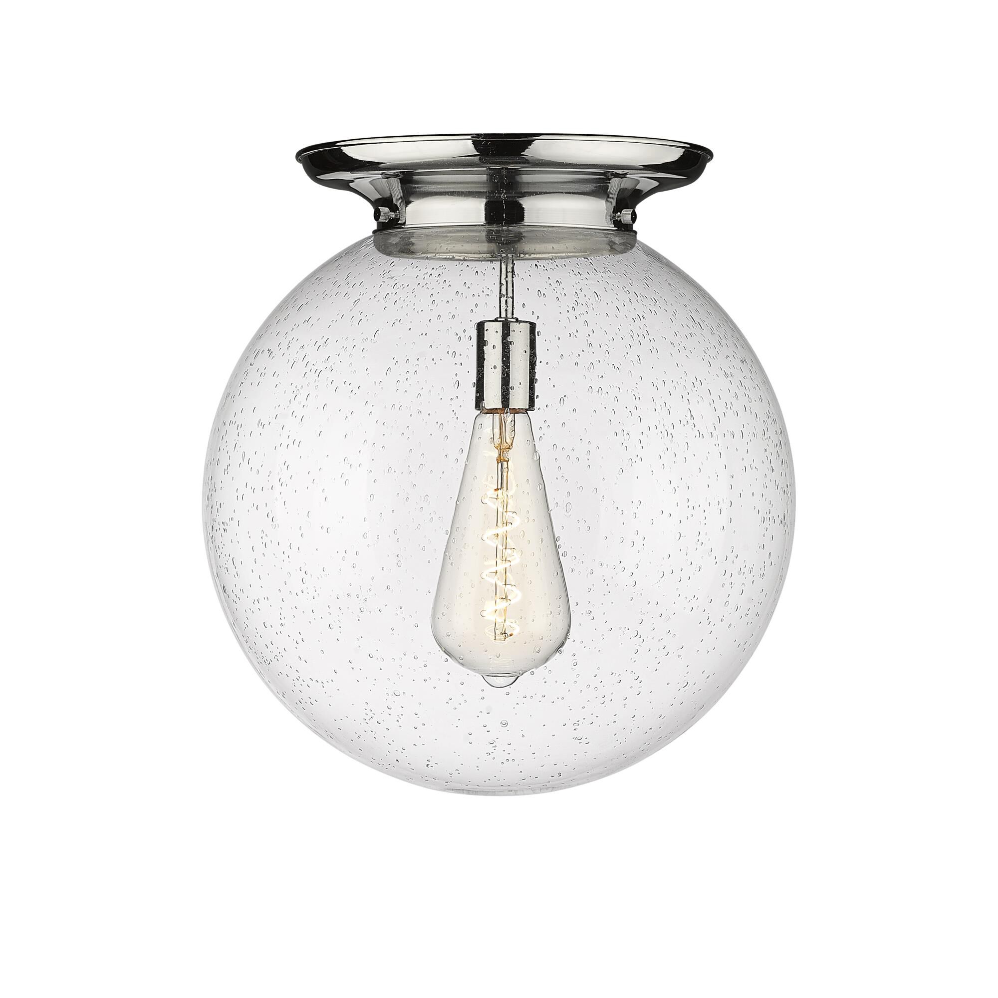 Shown in Polished Chrome finish and Seedy glass