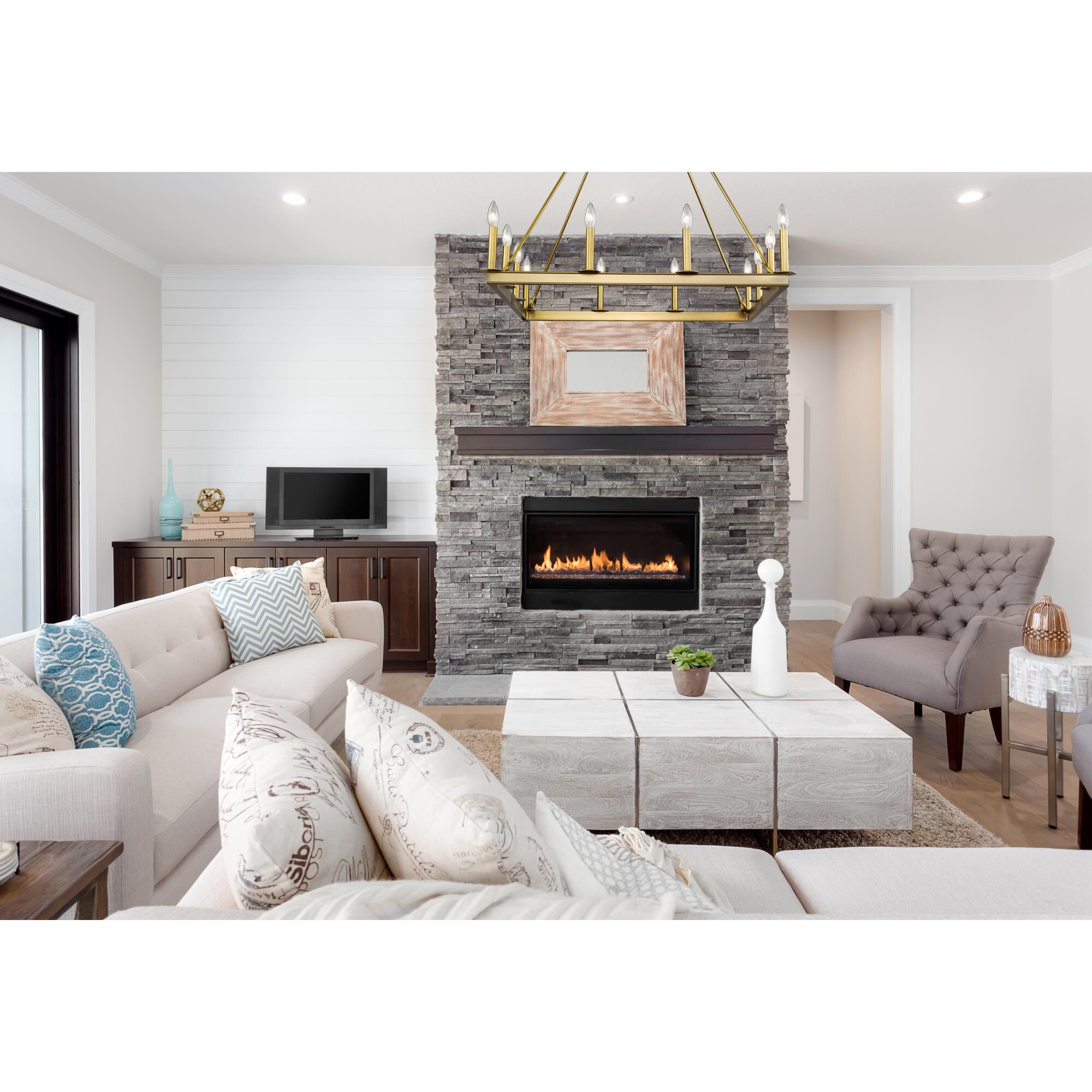 Shown in Olde Brass finish and --- glass and --- shade