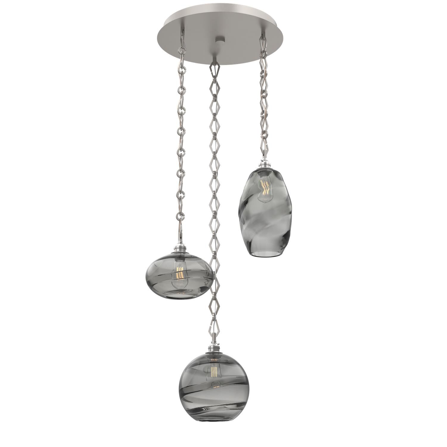 Shown in Beige Silver finish and Smoke glass