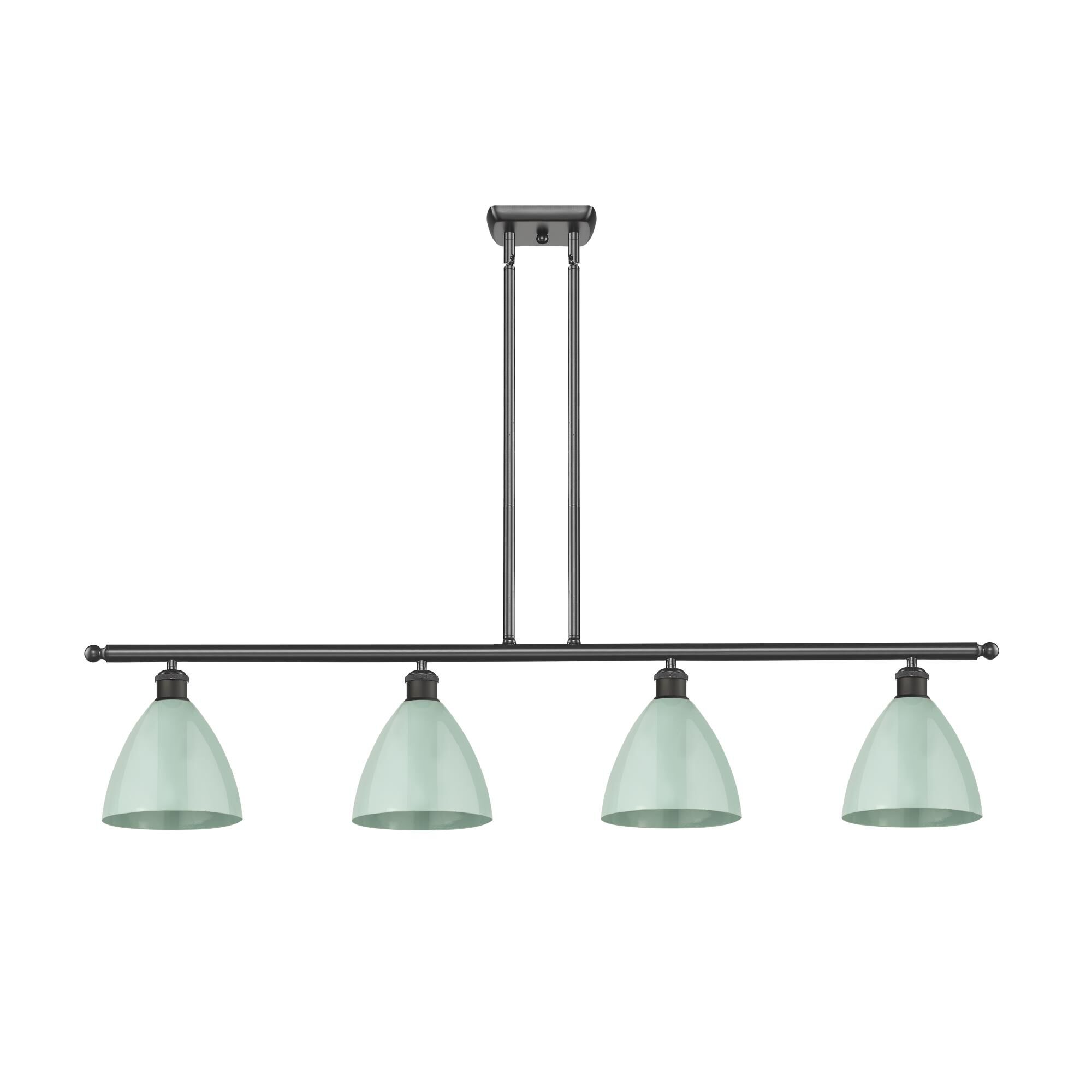 Shown in Oil Rubbed Bronze finish and Seafoam Plymouth Dome shade