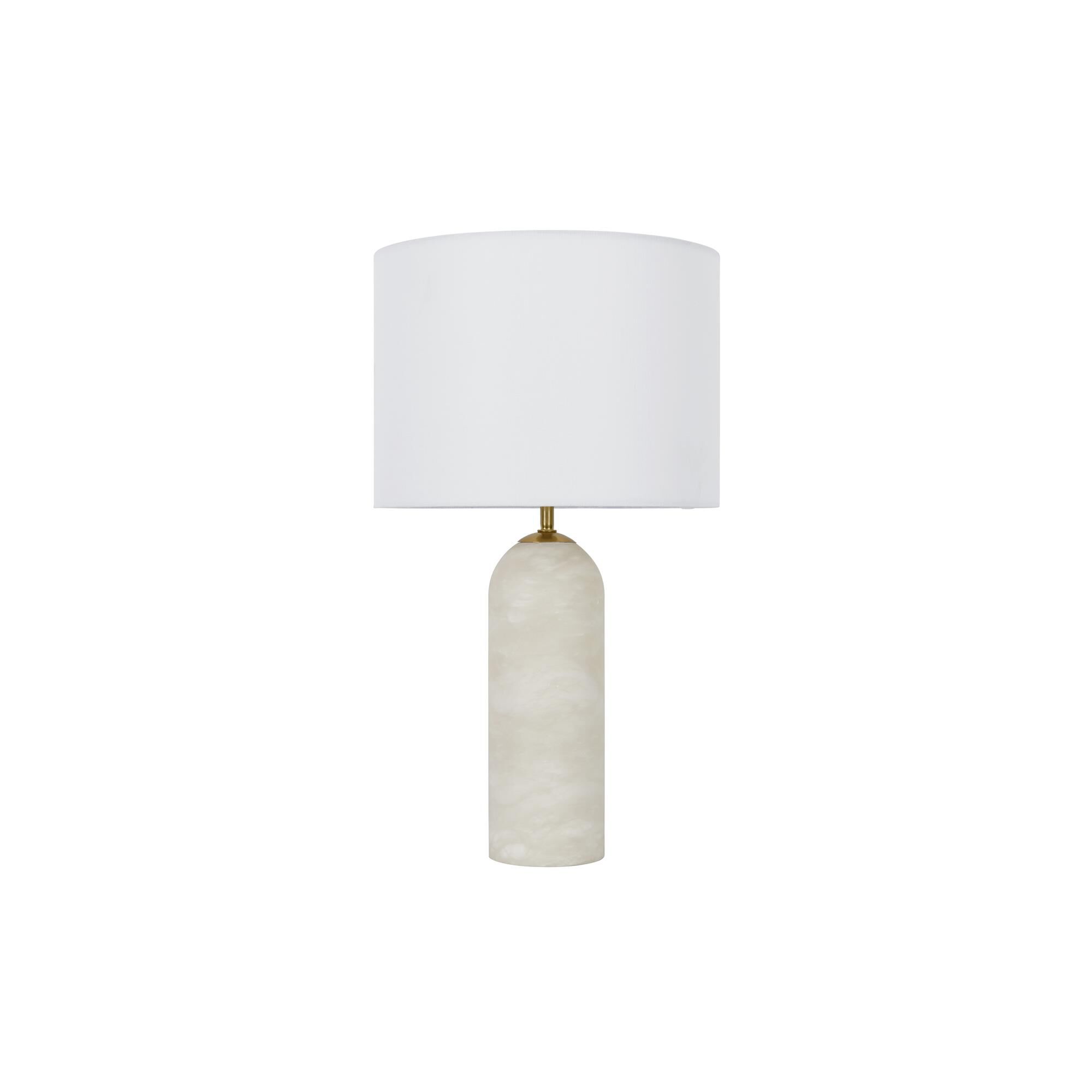 Shown in White finish and White Linen shade