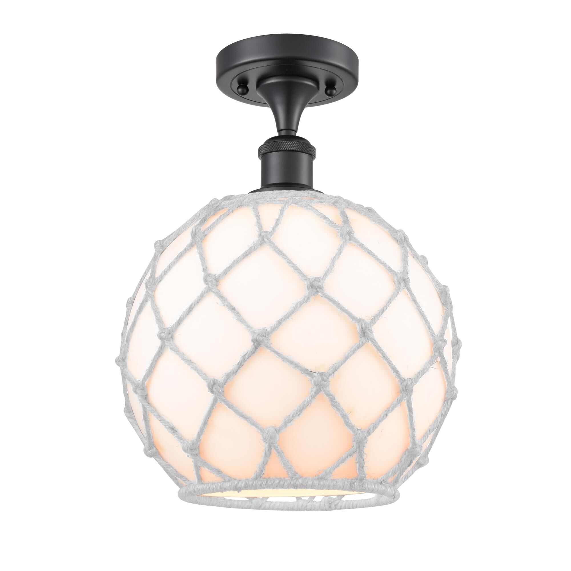 Bruno Marashlian Farmhouse Rope 10 Inch Semi Flush Mount by Innovations Lighting