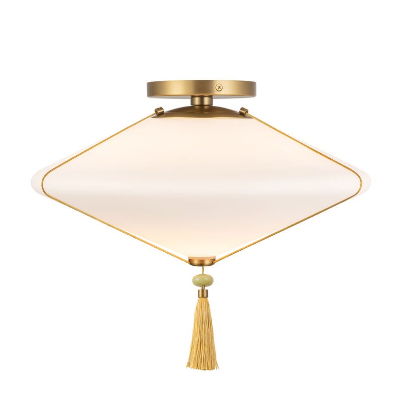 Peyton Fox Reeve 15 Inch Semi Flush Mount by Alora Mood