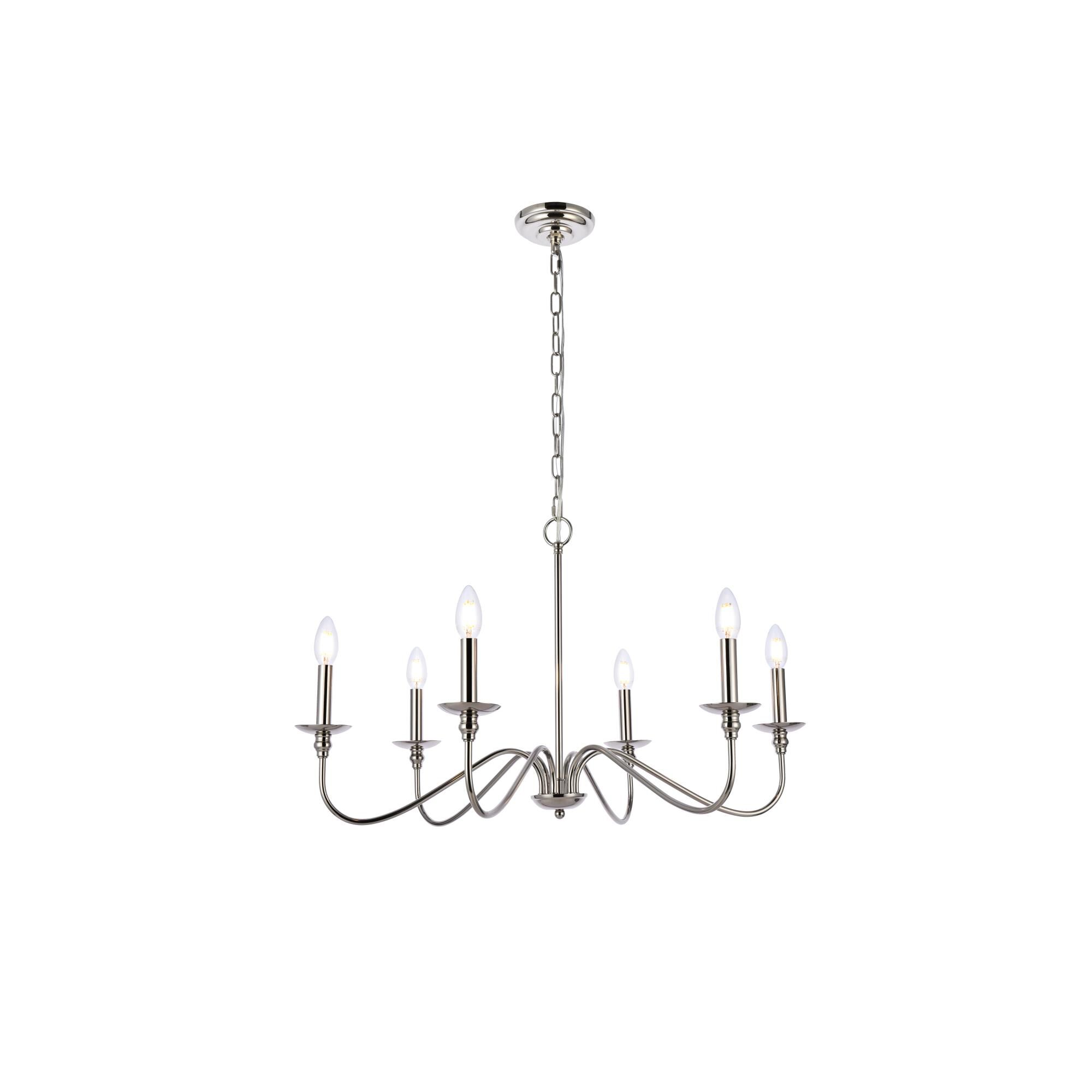 Rohan 30 Inch 6 Light Chandelier by Elegant Lighting