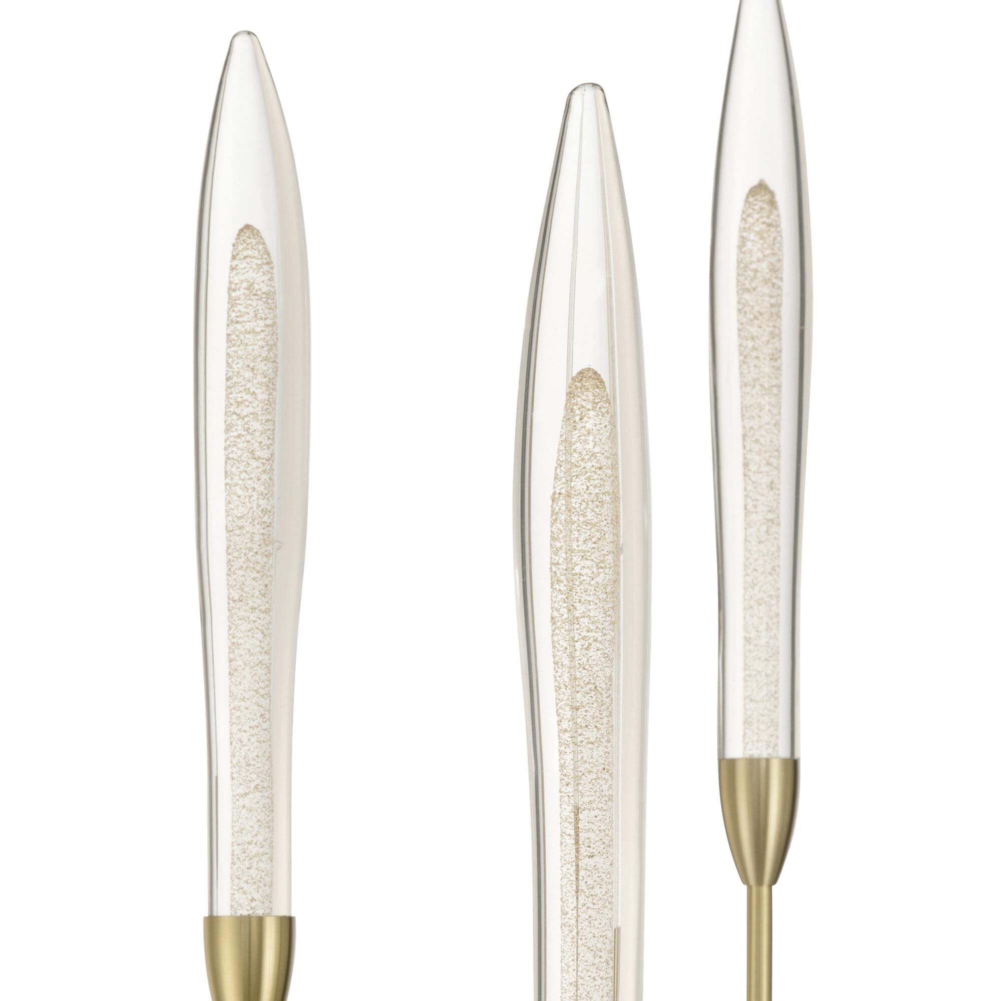 Shown in Brass finish and Gold Leaf HandPressed glass