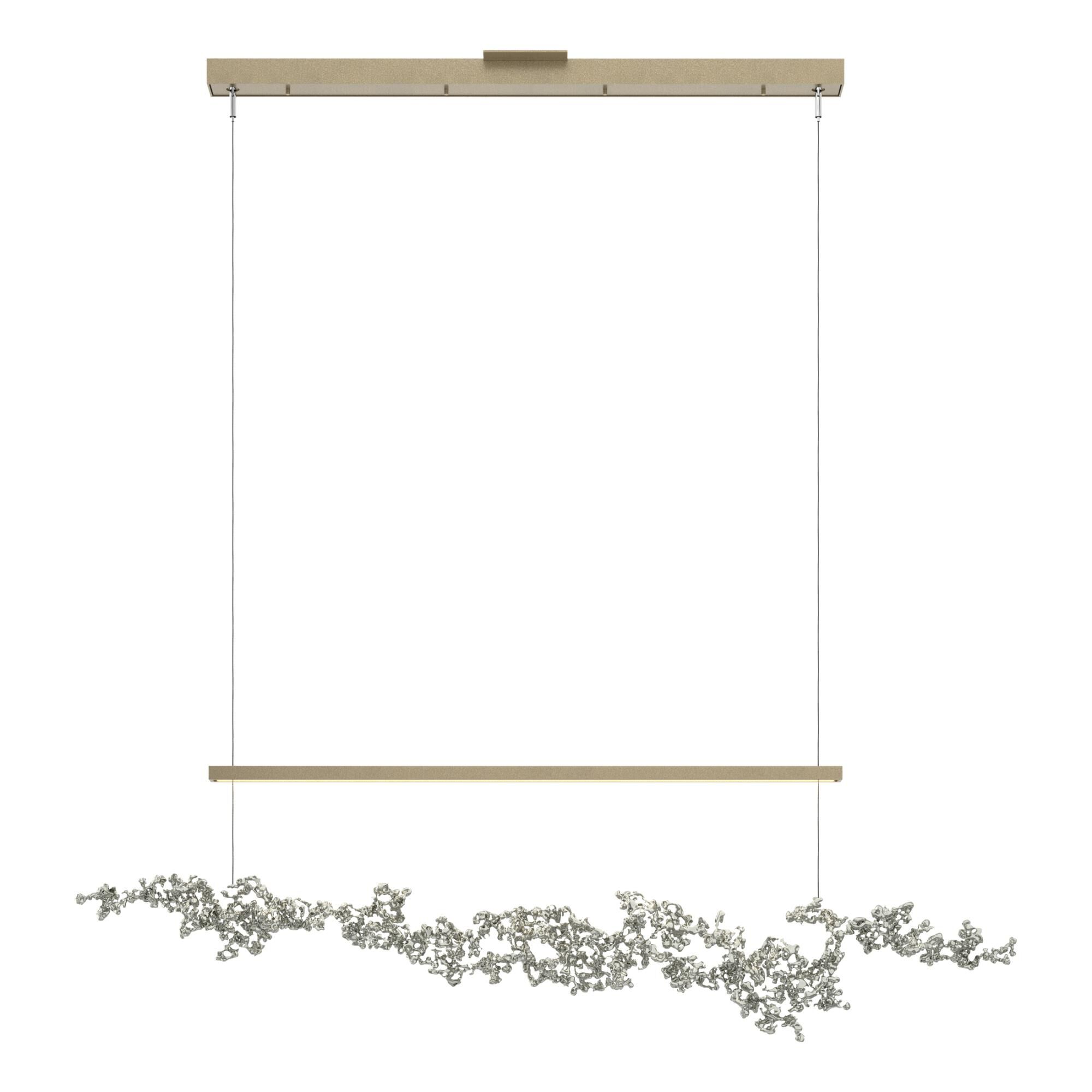 Shown in Soft Gold finish and Sterling Aluminum shade