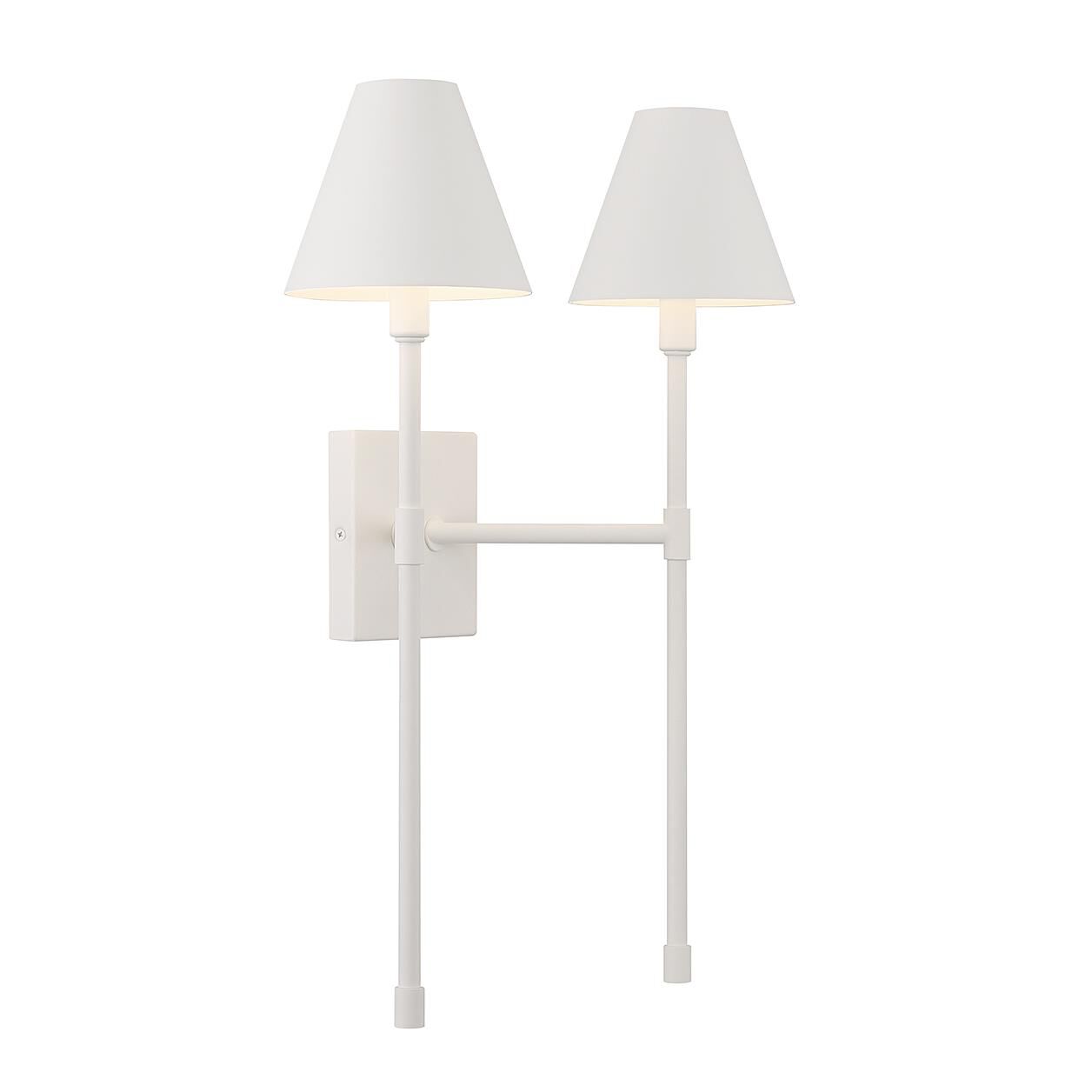 Shown in Bisque White finish and Metal shade