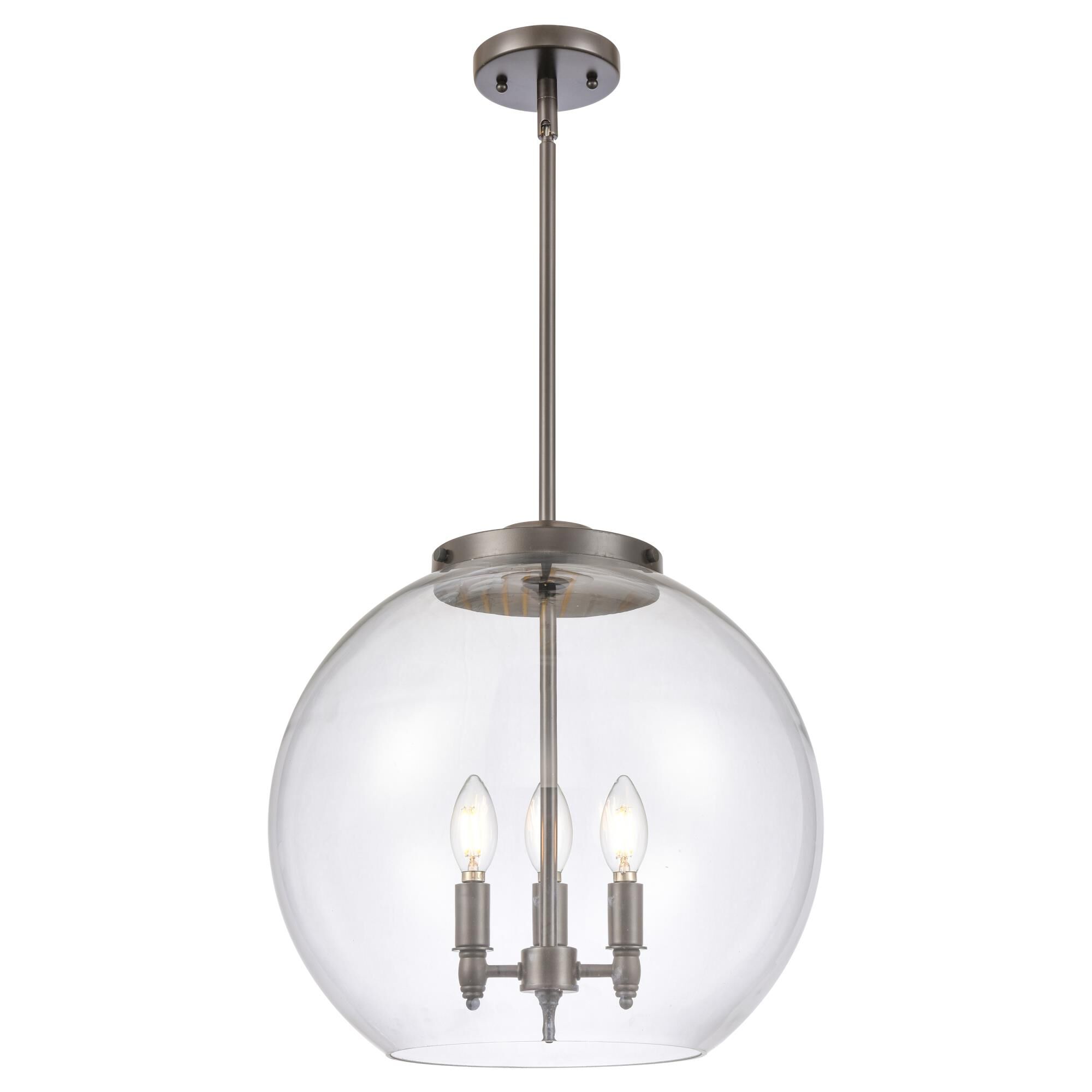 Shown in Oil Rubbed Bronze finish and Clear glass